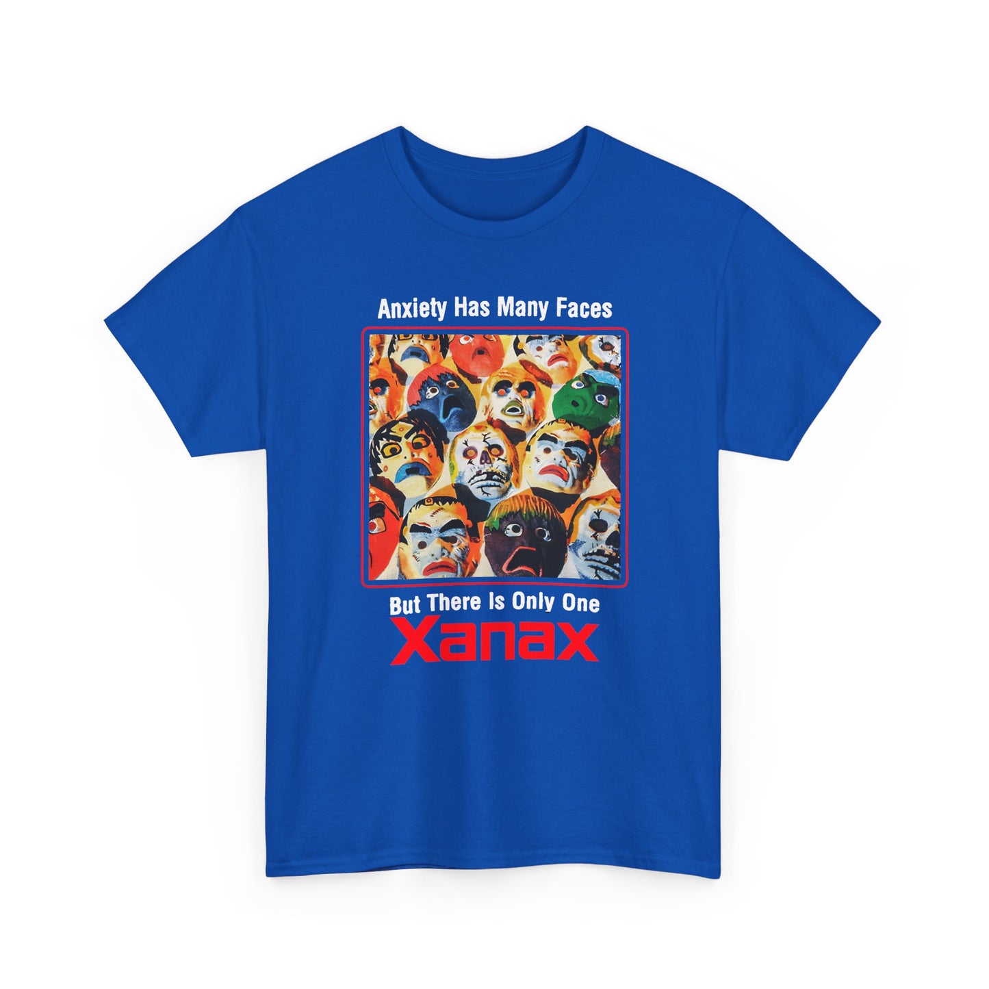 vintage xanax anxiety has many faces but there is only one tshirt