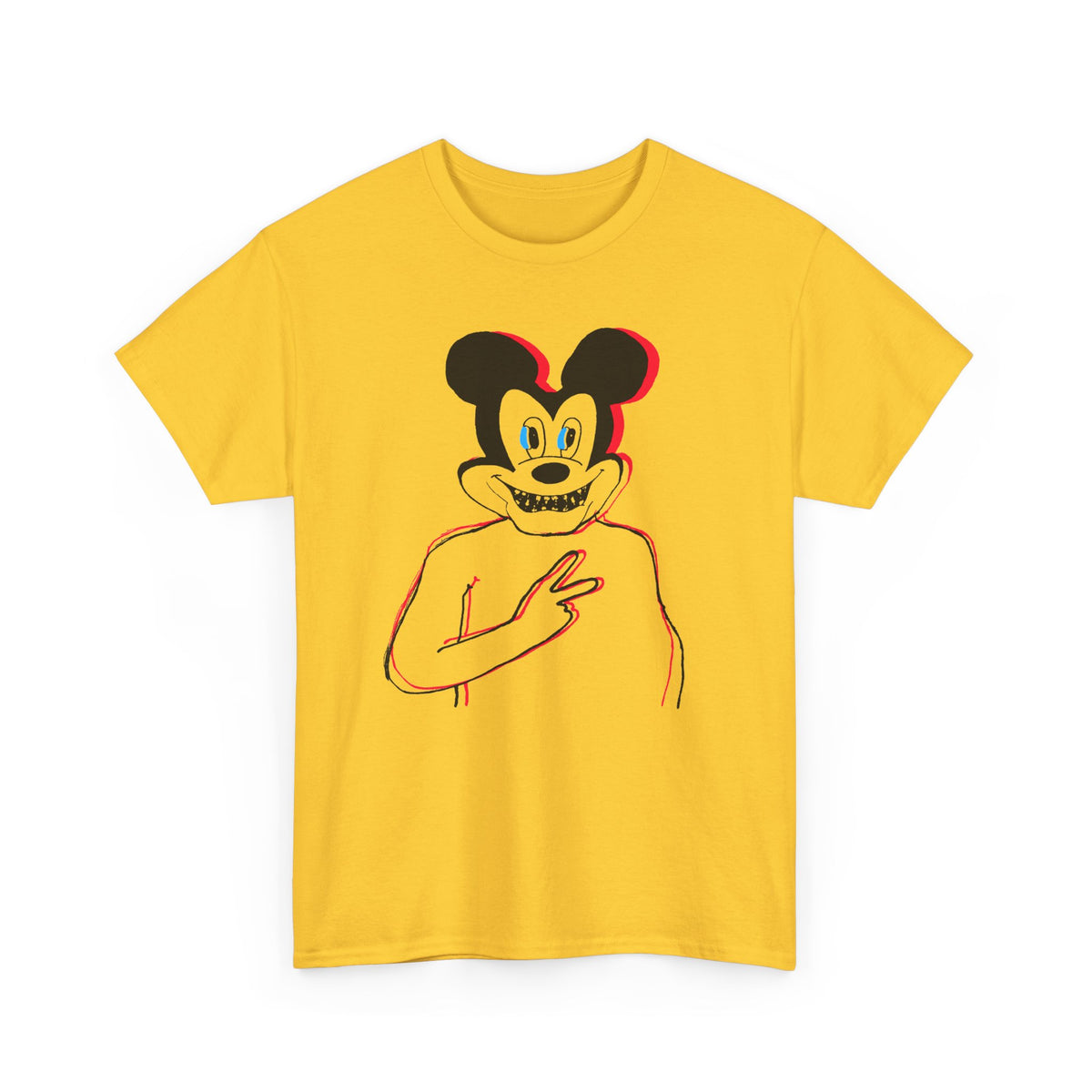 1960s british underground magazine peace sign mouse fan art edit with color tshirt