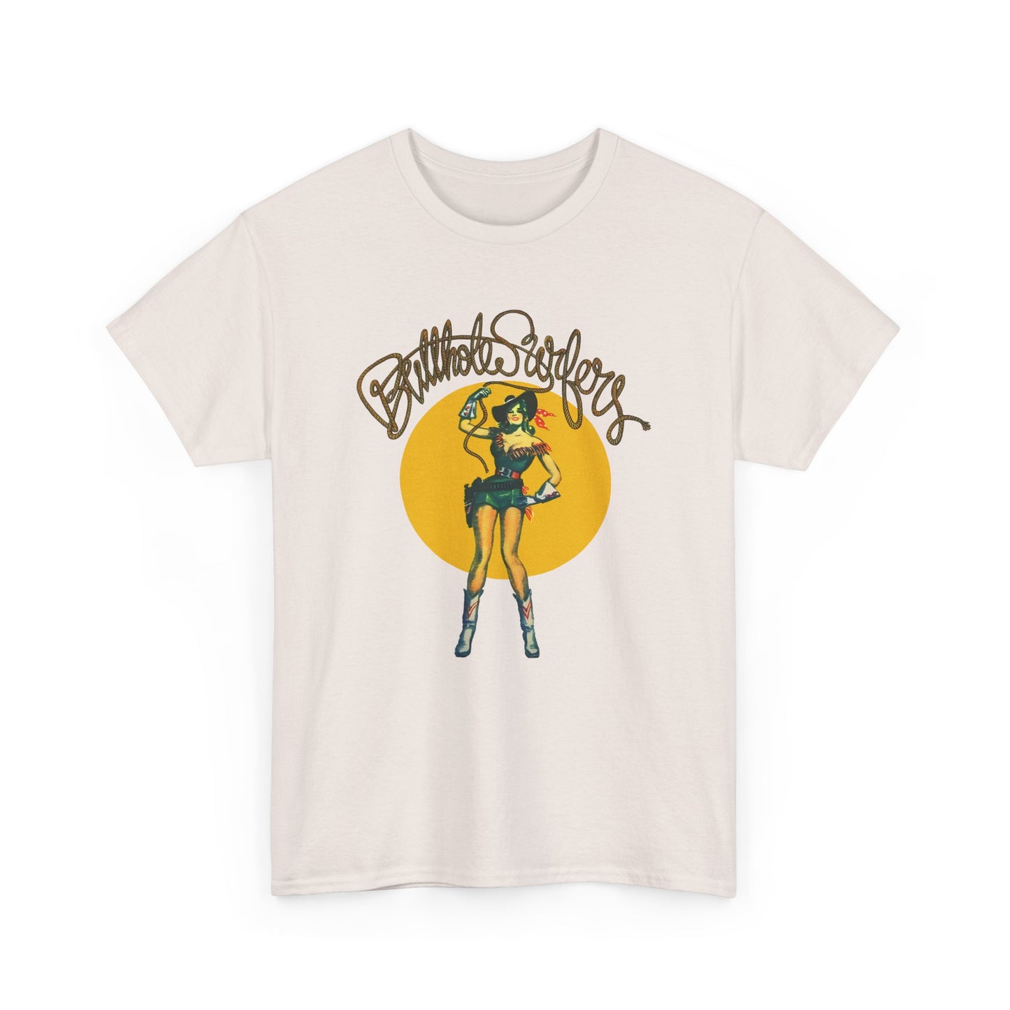 1988 frank kozik cow girl art for butthole surfers