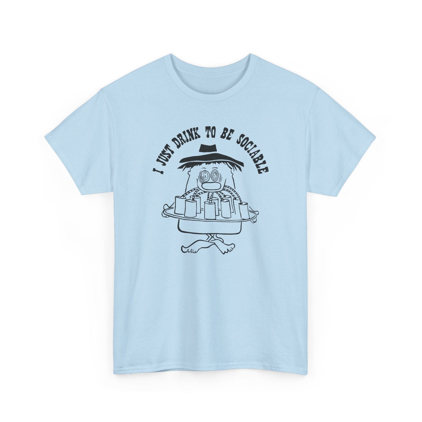 vintage i just drink to be sociable reproduction tshirt
