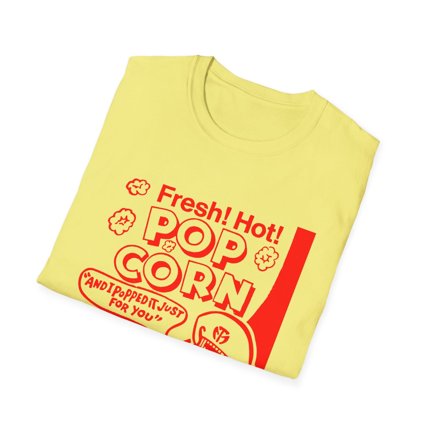 1940s popcorn box logo for martin theatres with a cute little popcorn mascot tshirt