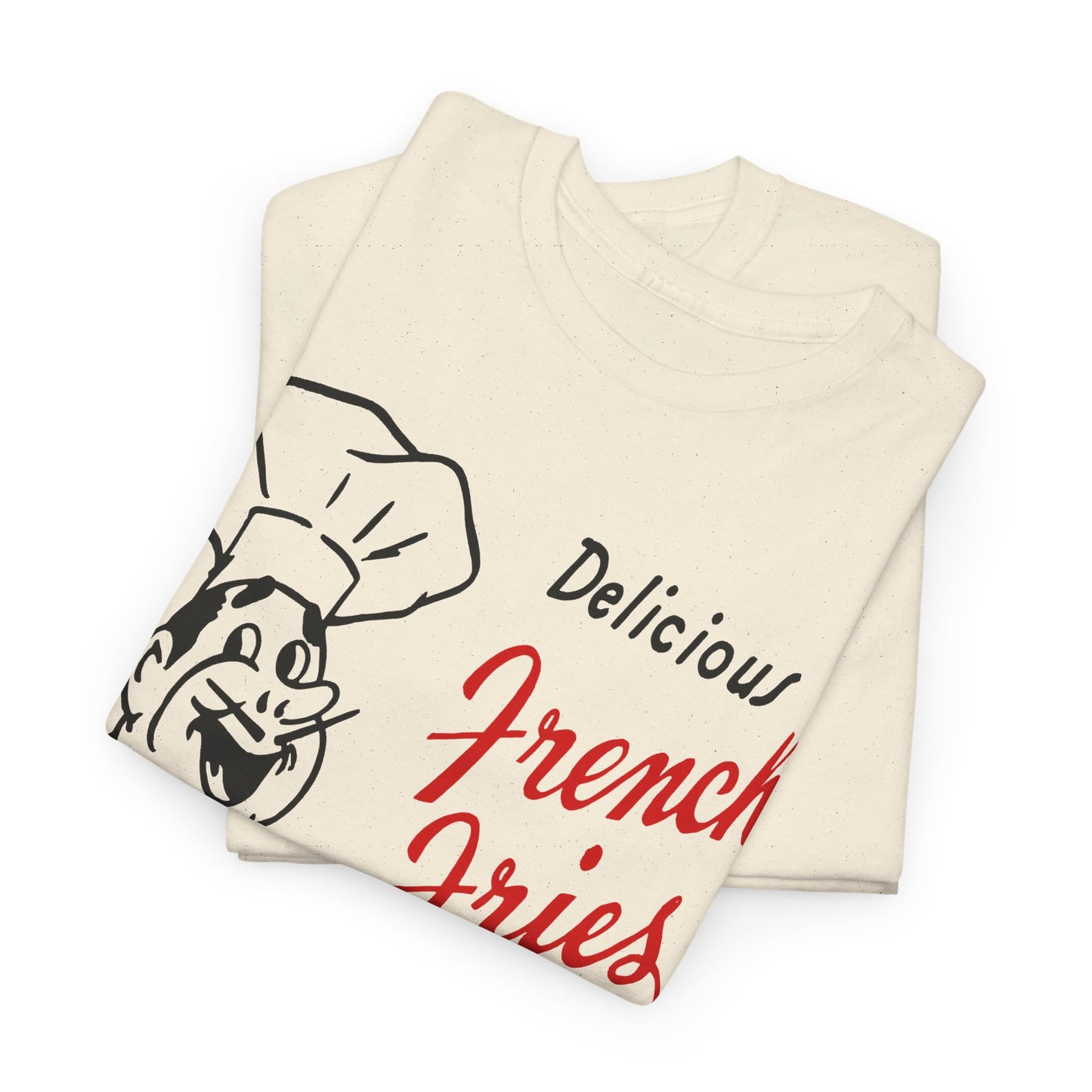 vintage paper bag art delicious french fries reproduction tshirt