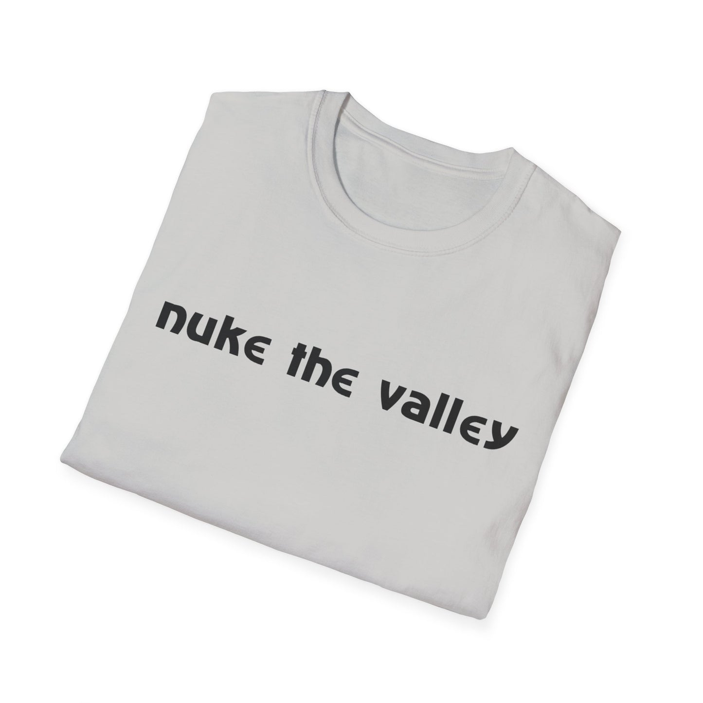 80s slogan "nuke the valley" tshirt