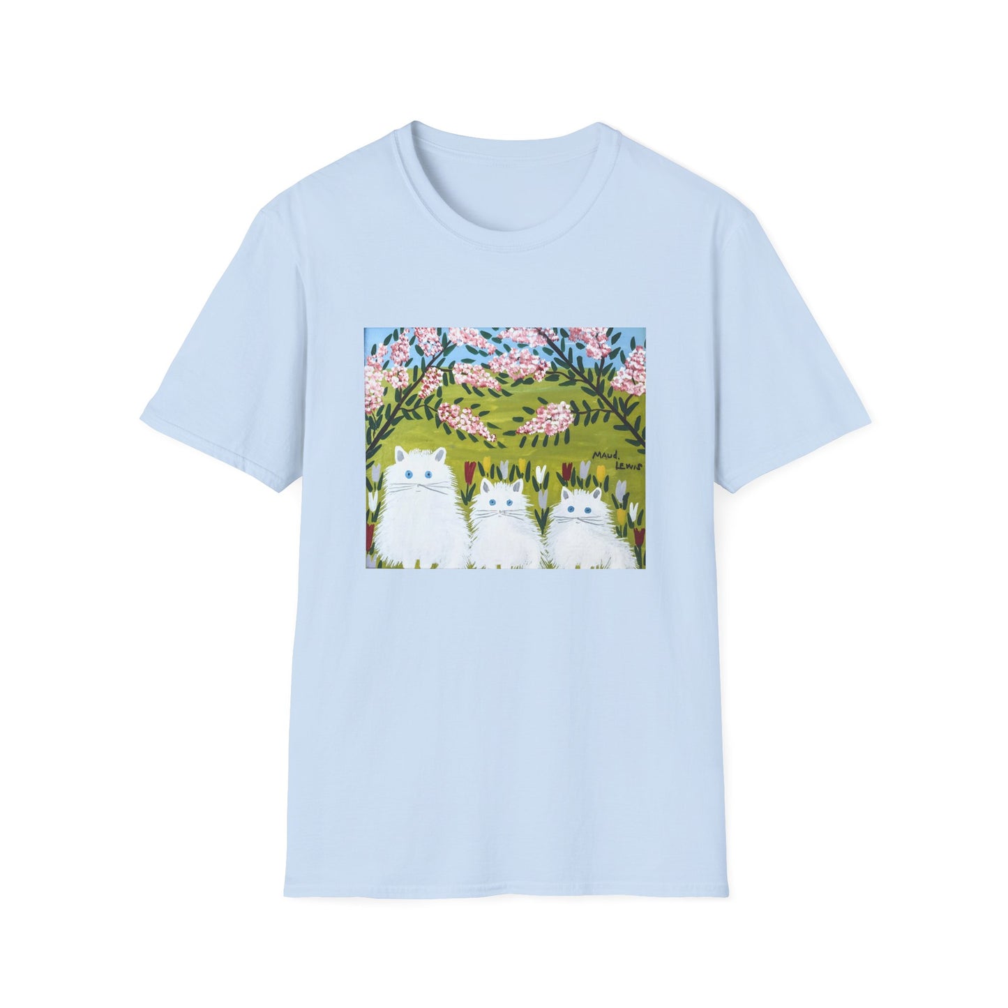 1965 maud lewis painting three white cats tshirt