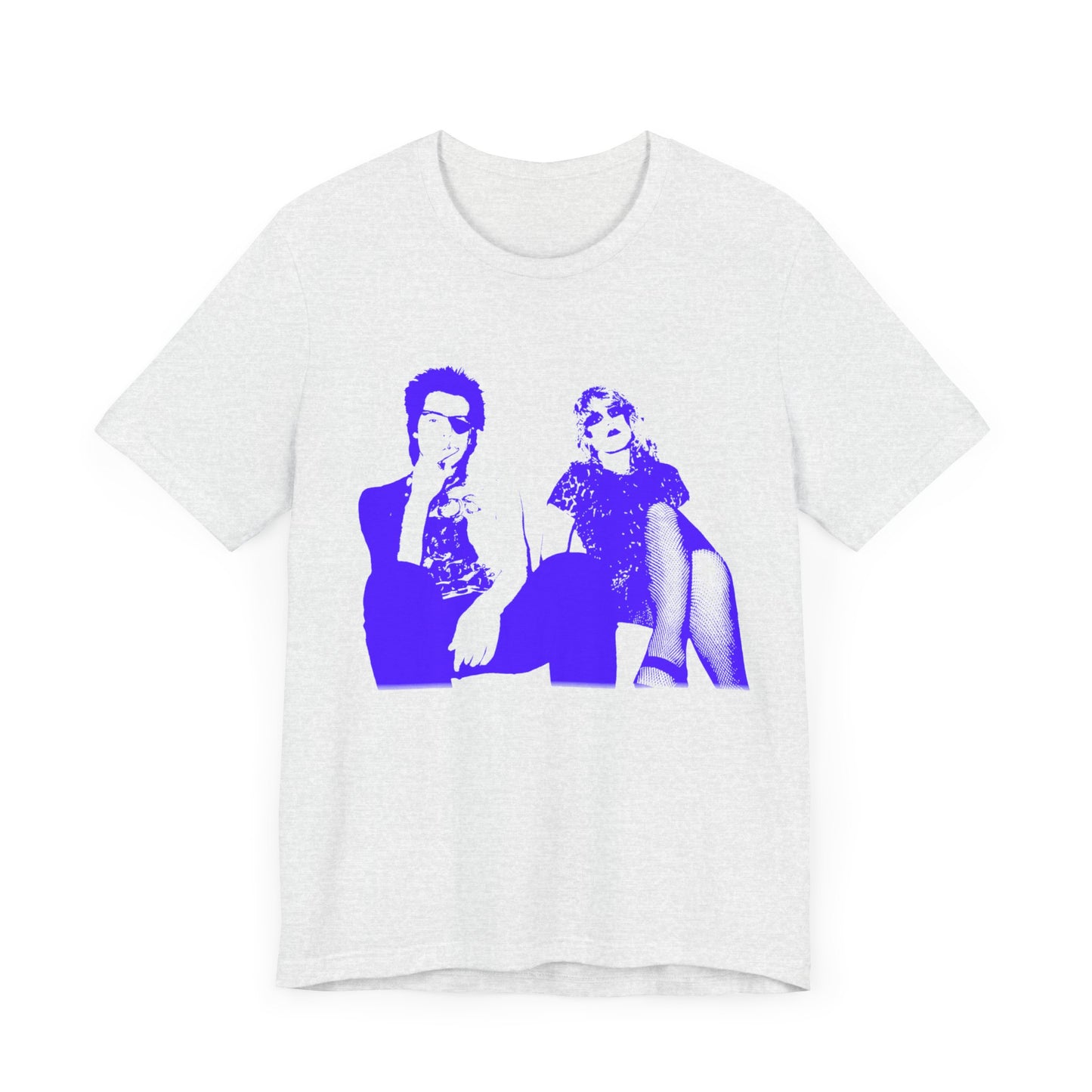 the real sid and nancy purple/blue stencil fan art tshirt