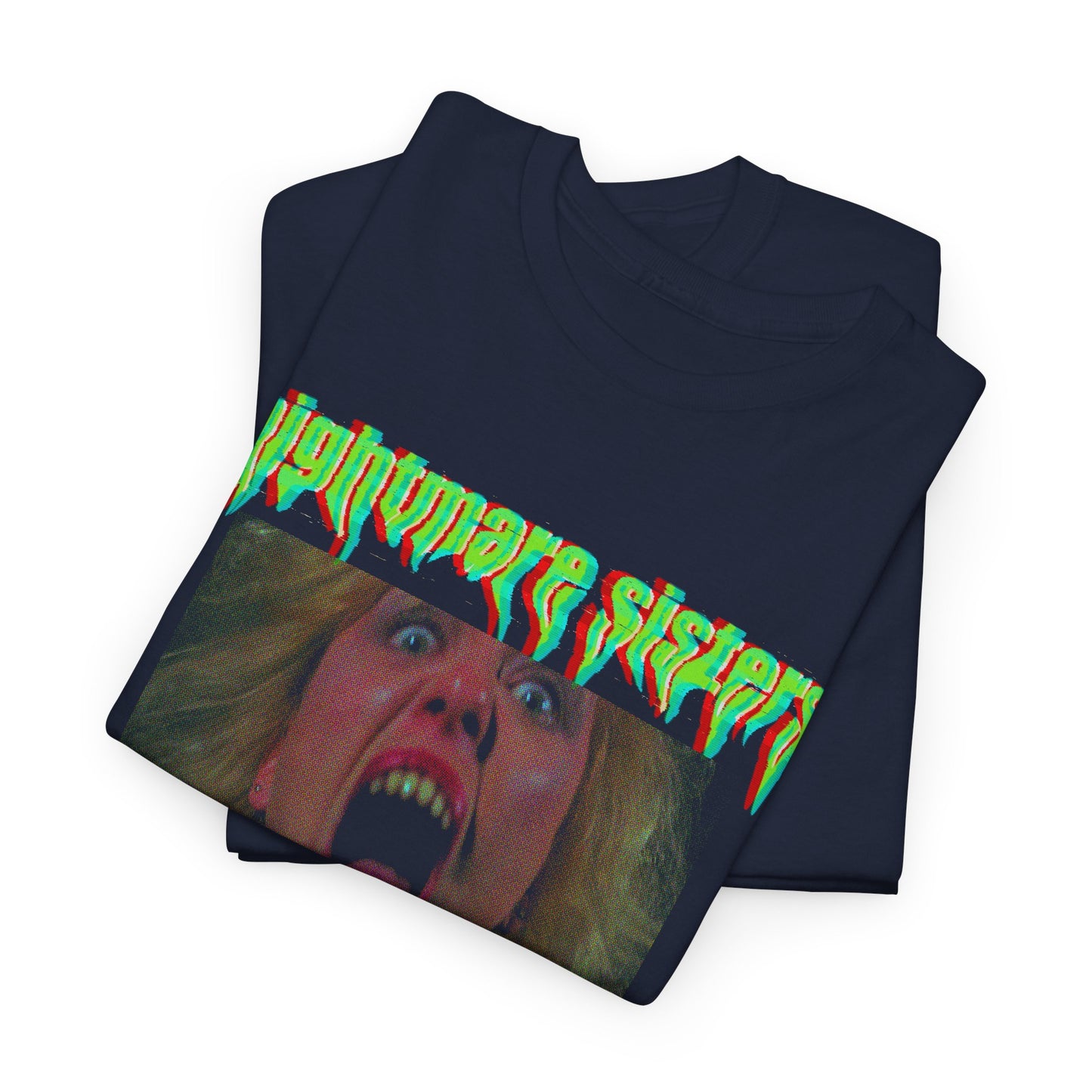 nightmare sisters glitchy tv fan art tshirt