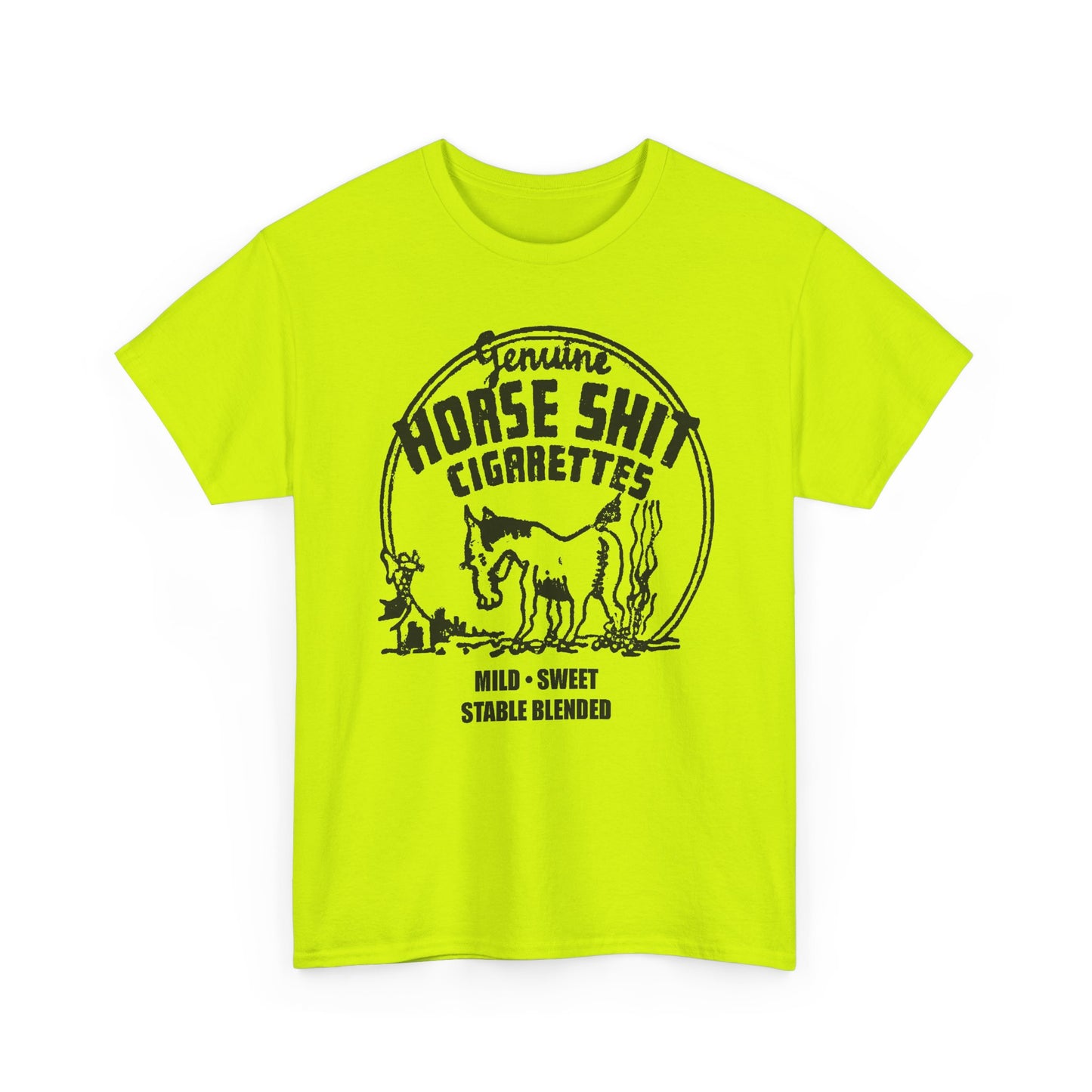 vintage horse shit cigarettes graphic reproduction tshirt