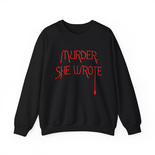 murder, she wrote vintage style unisex heavy blend crewneck sweatshirt