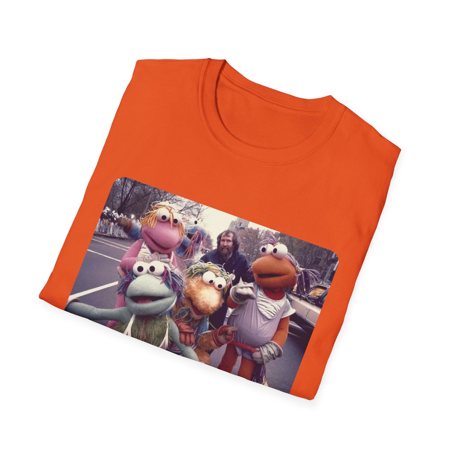 jim henson and the full-body fraggles at the 1984 macy's thanksgiving parade photo tshirt