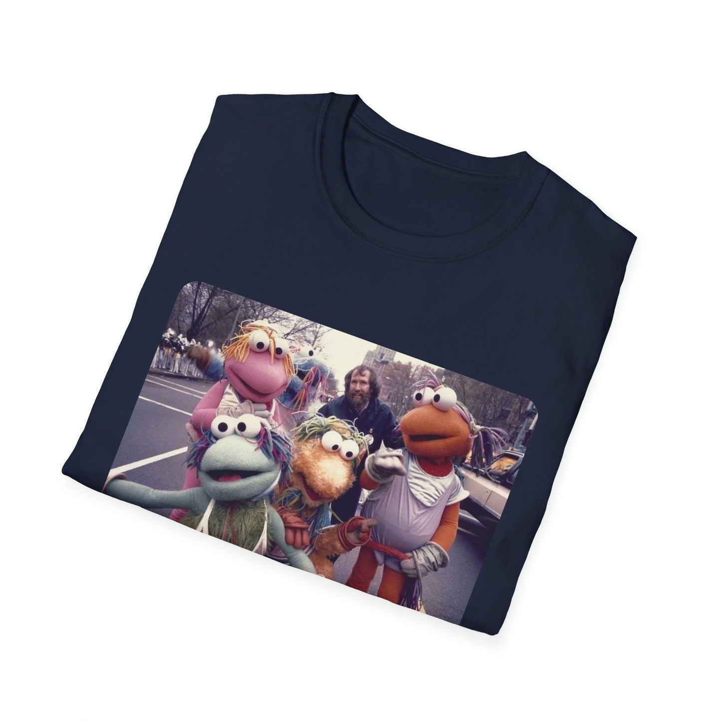 jim henson and the full-body fraggles at the 1984 macy's thanksgiving parade photo tshirt