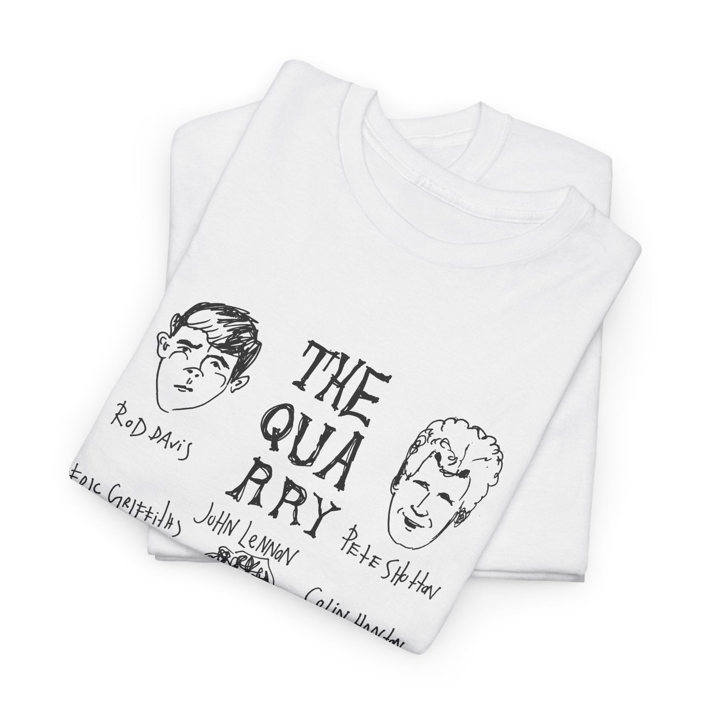 the quarrymen original lineup wonky sketch band tshirt