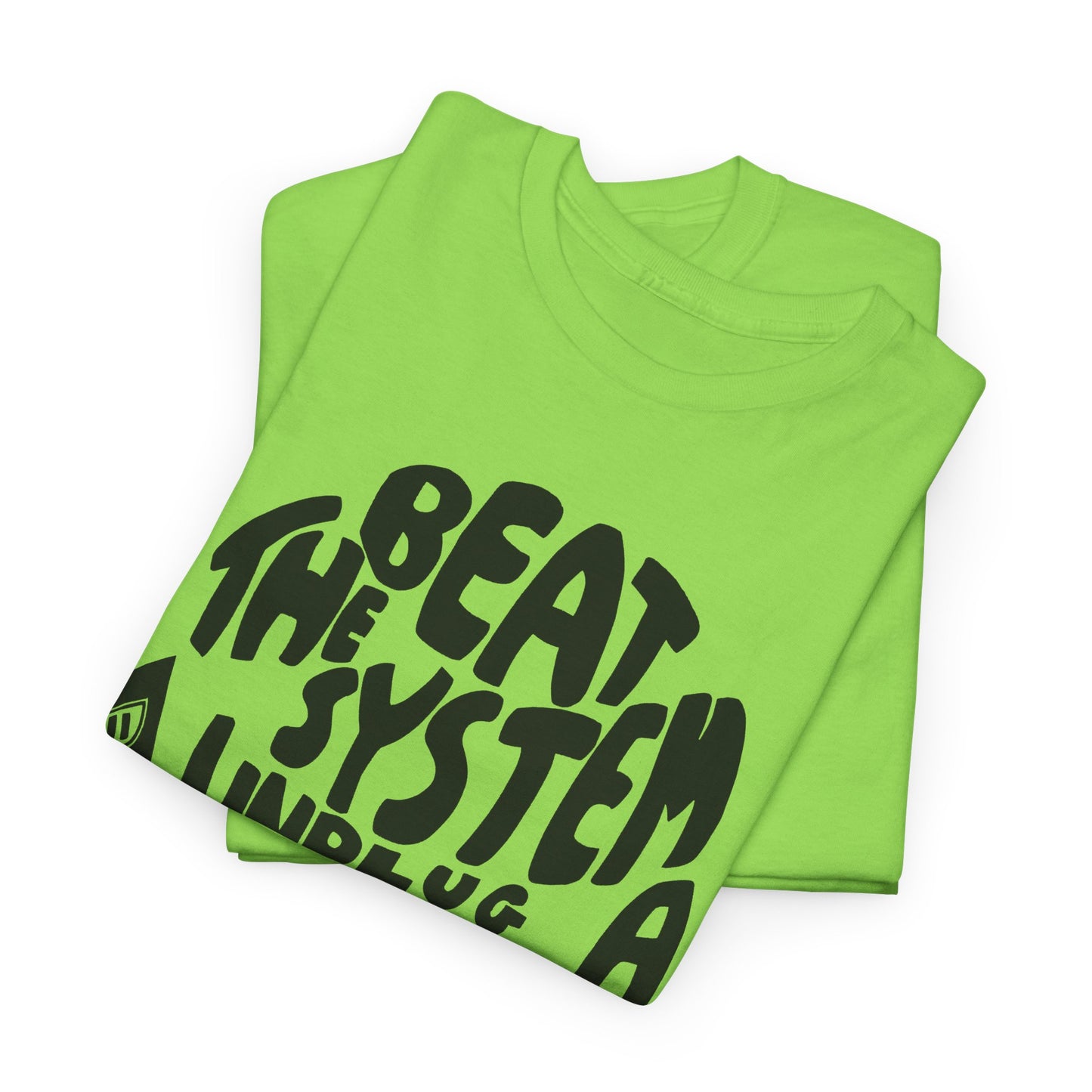 1970s beat the system unplug a computer reproduction tshirt