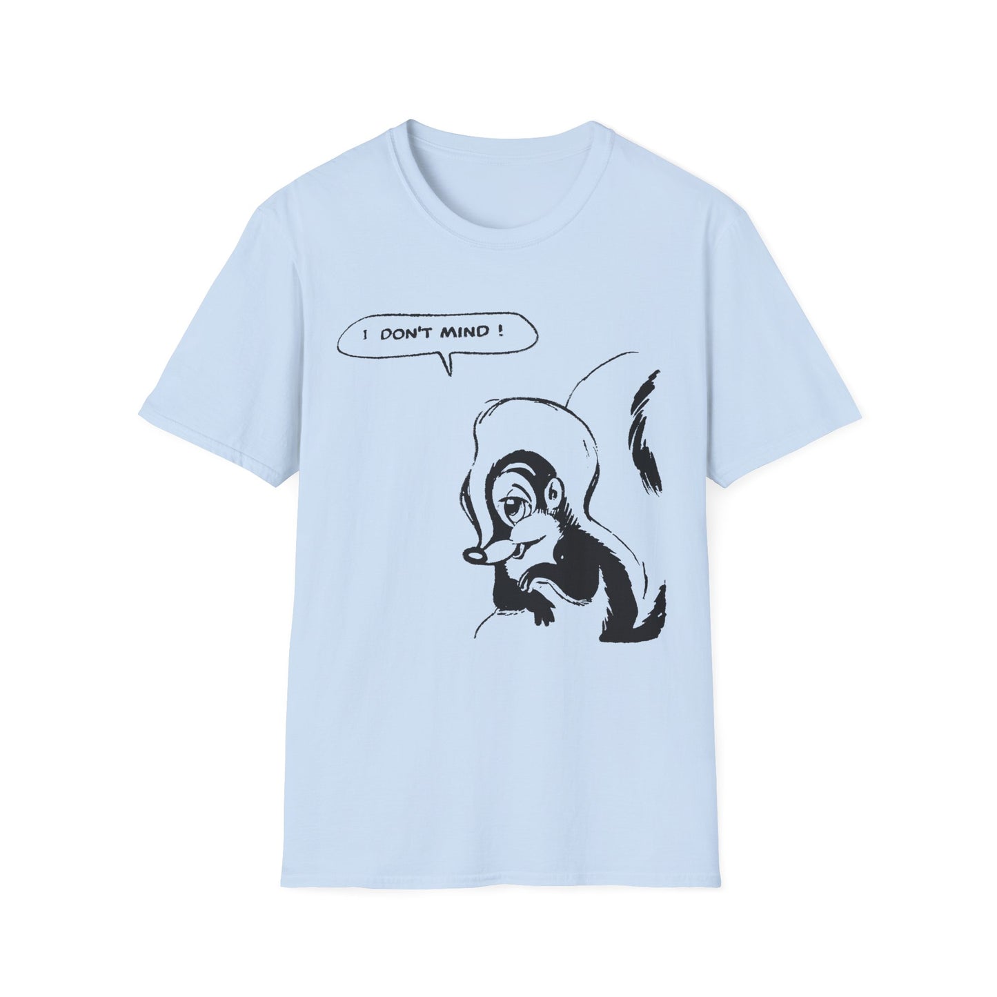 i don't mind cartoon skunk from old comic book tshirt