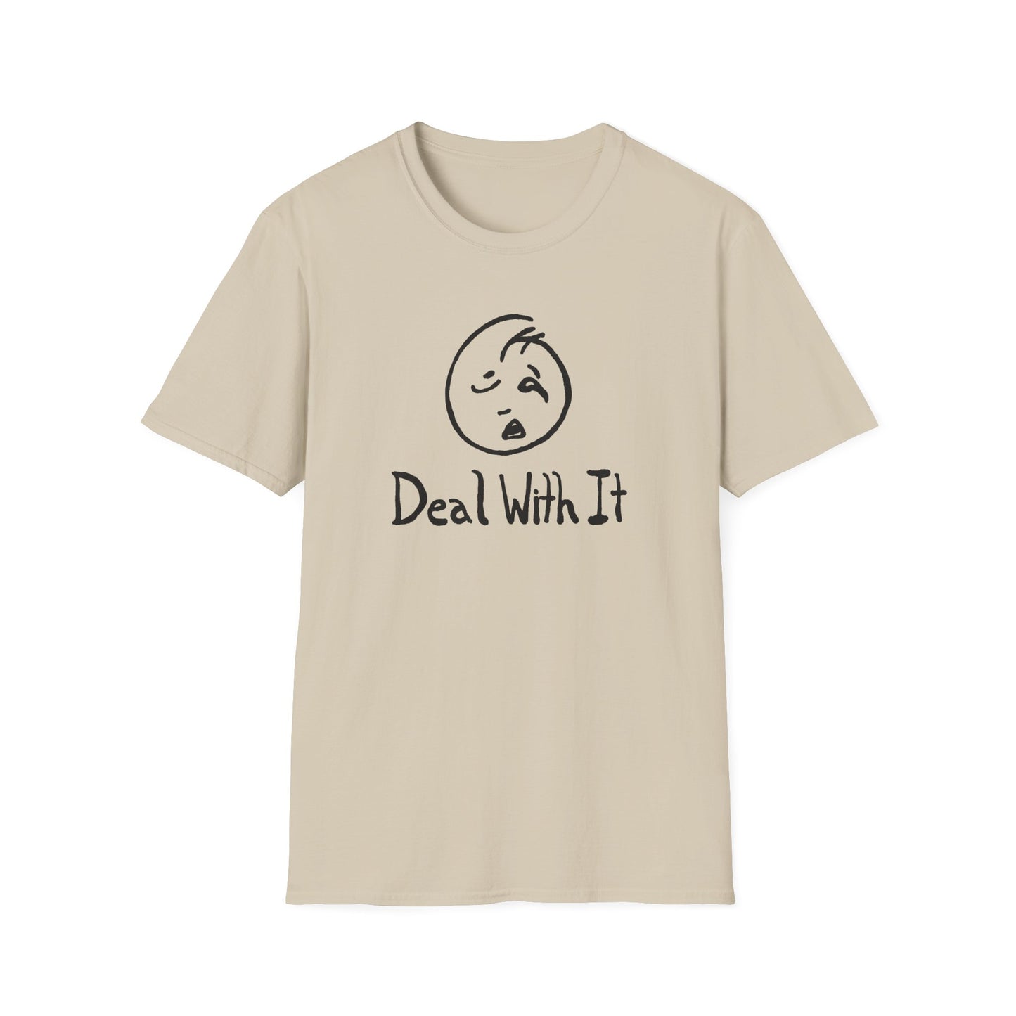 deal with it weird sad guy tshirt