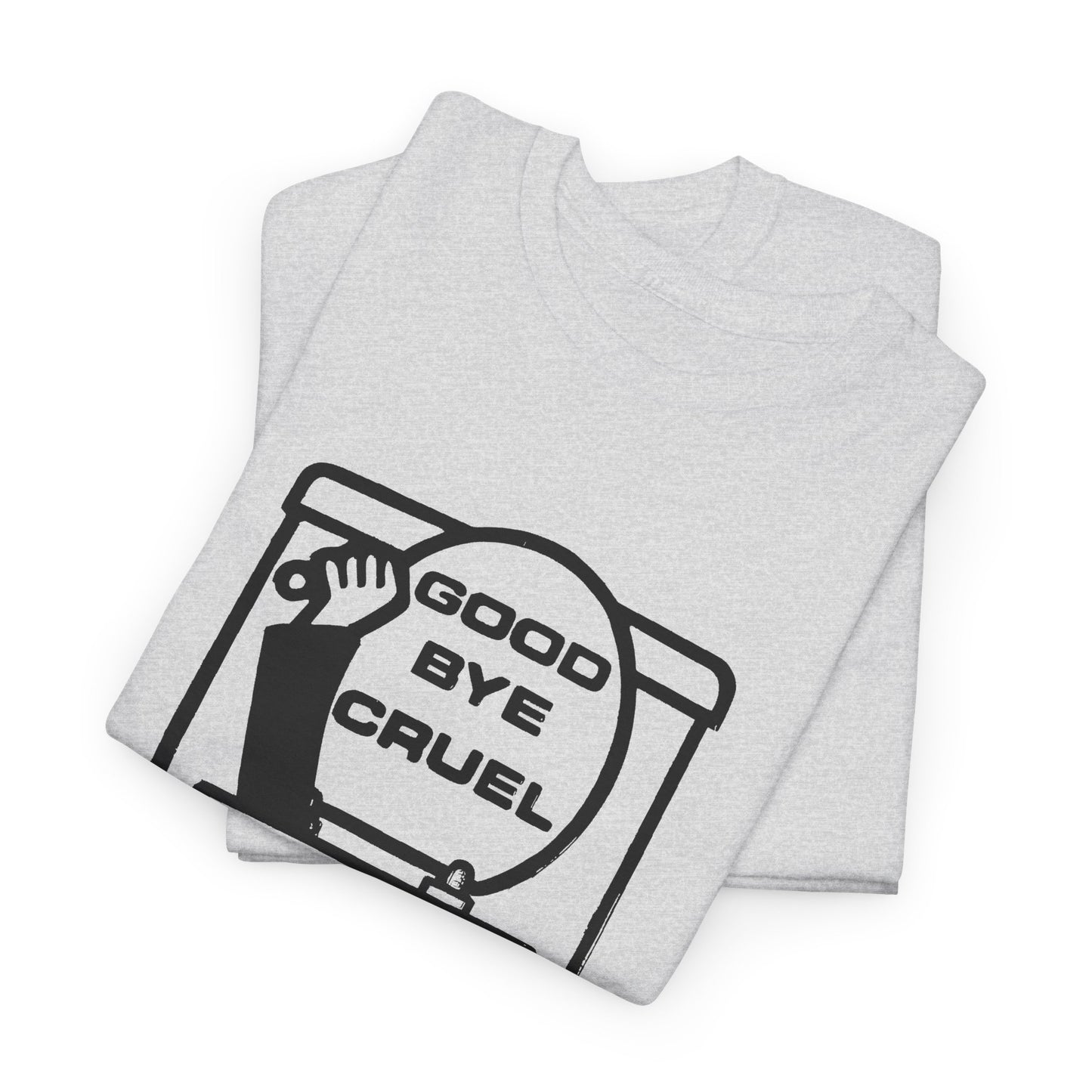 goodbye cruel world vintage reproduction design tshirt