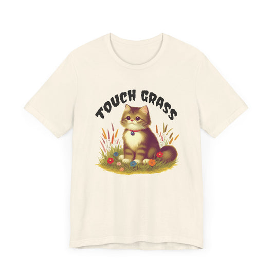 cute kitten touch grass tshirt