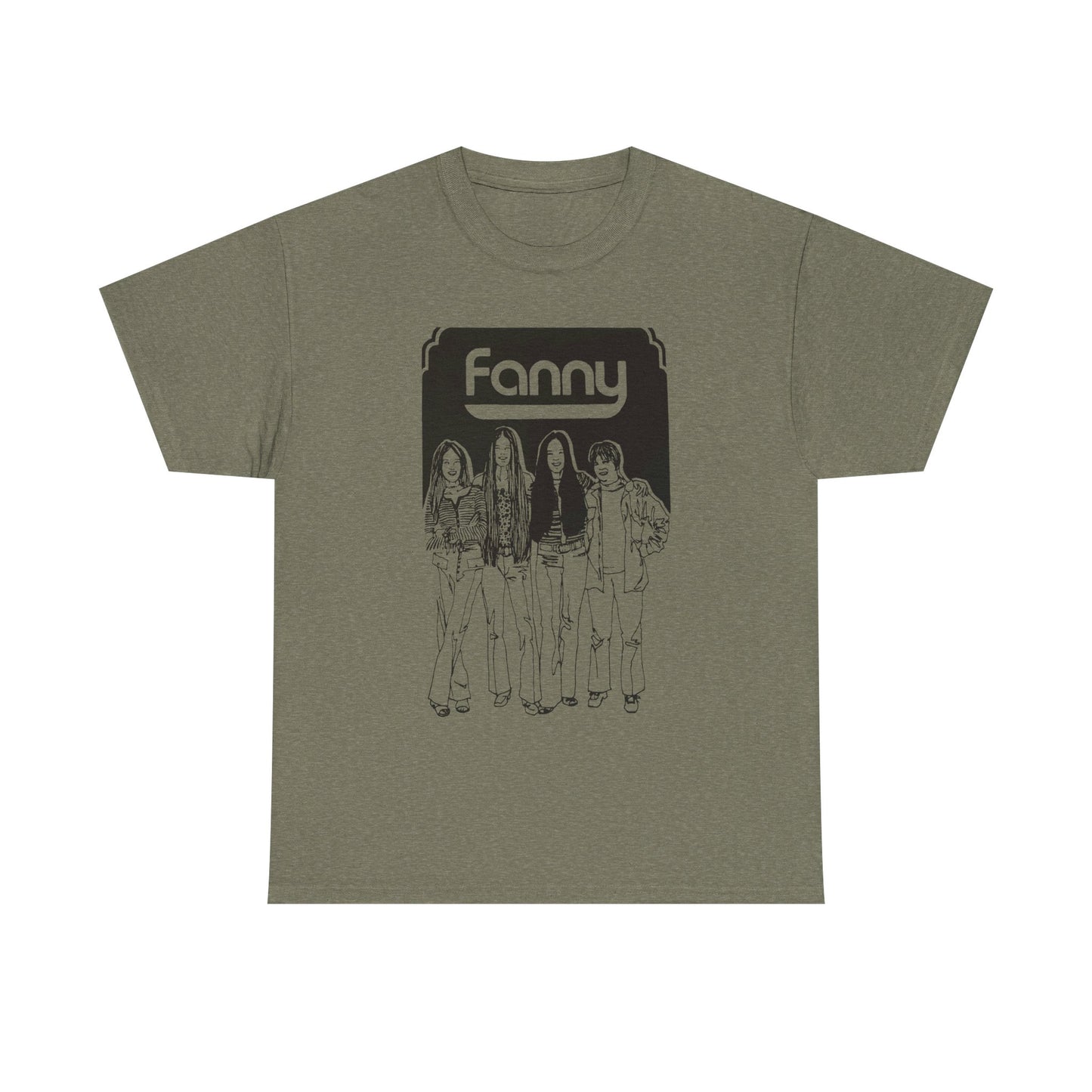 1970s rock n roll band fanny show poster tshirt