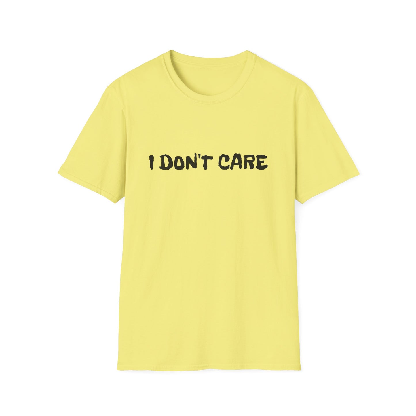 i don't care unisex softstyle tshirt