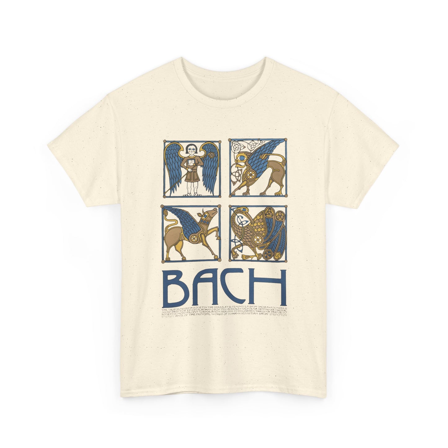 1970s david lance goines bach poster reproduction with words tshirt