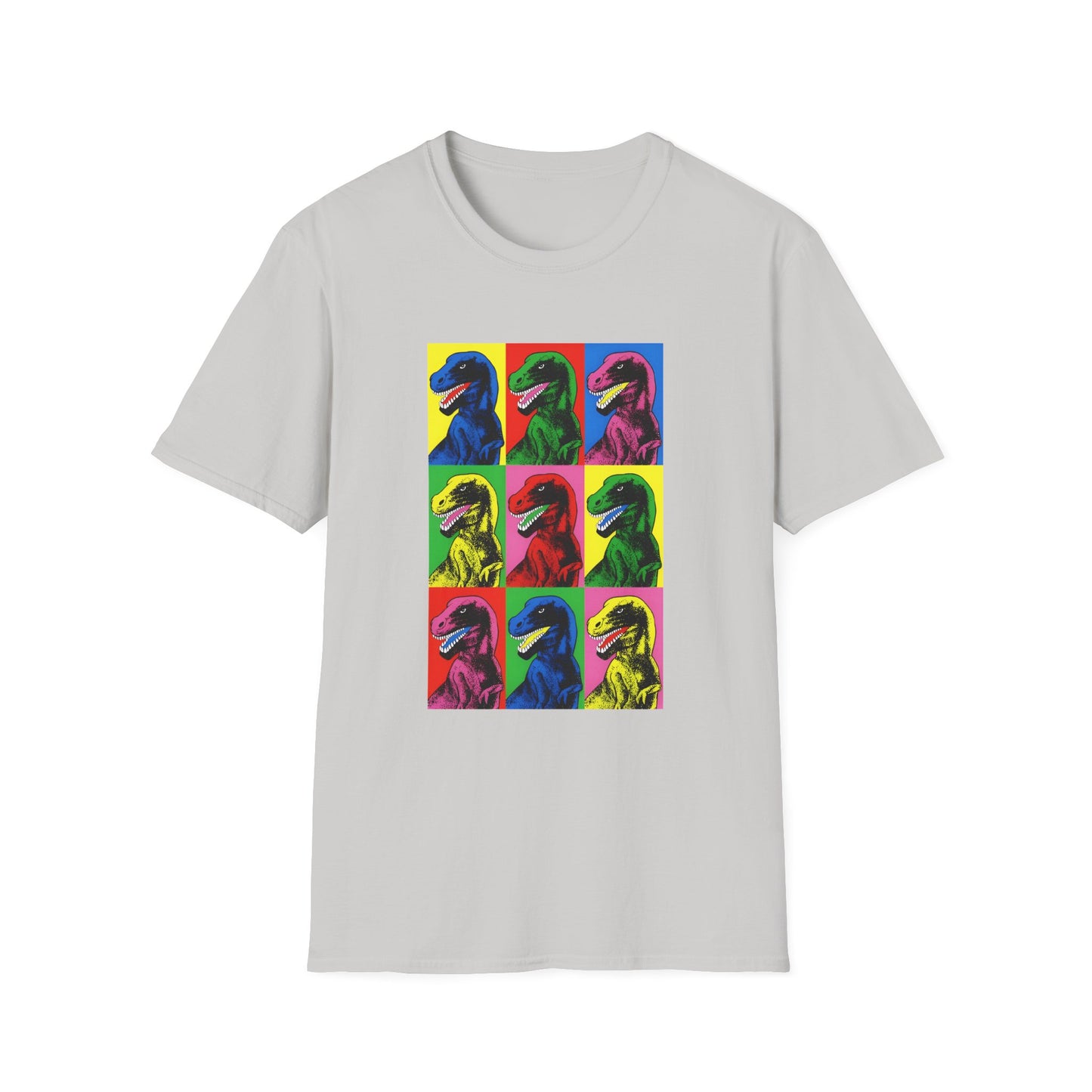 stanley desantis dinosaur pop art as worn by steven spielberg on jurassic park 1993 movie set tshirt