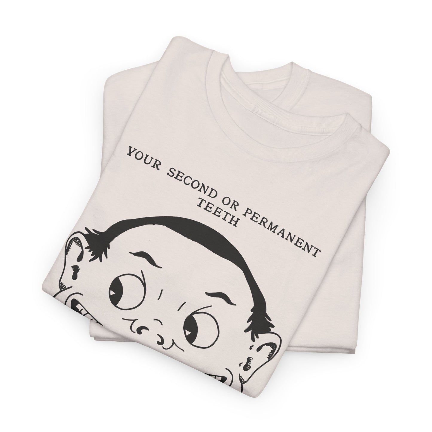 1918 illustration from child's book of teeth kid with teeth chart tshirt