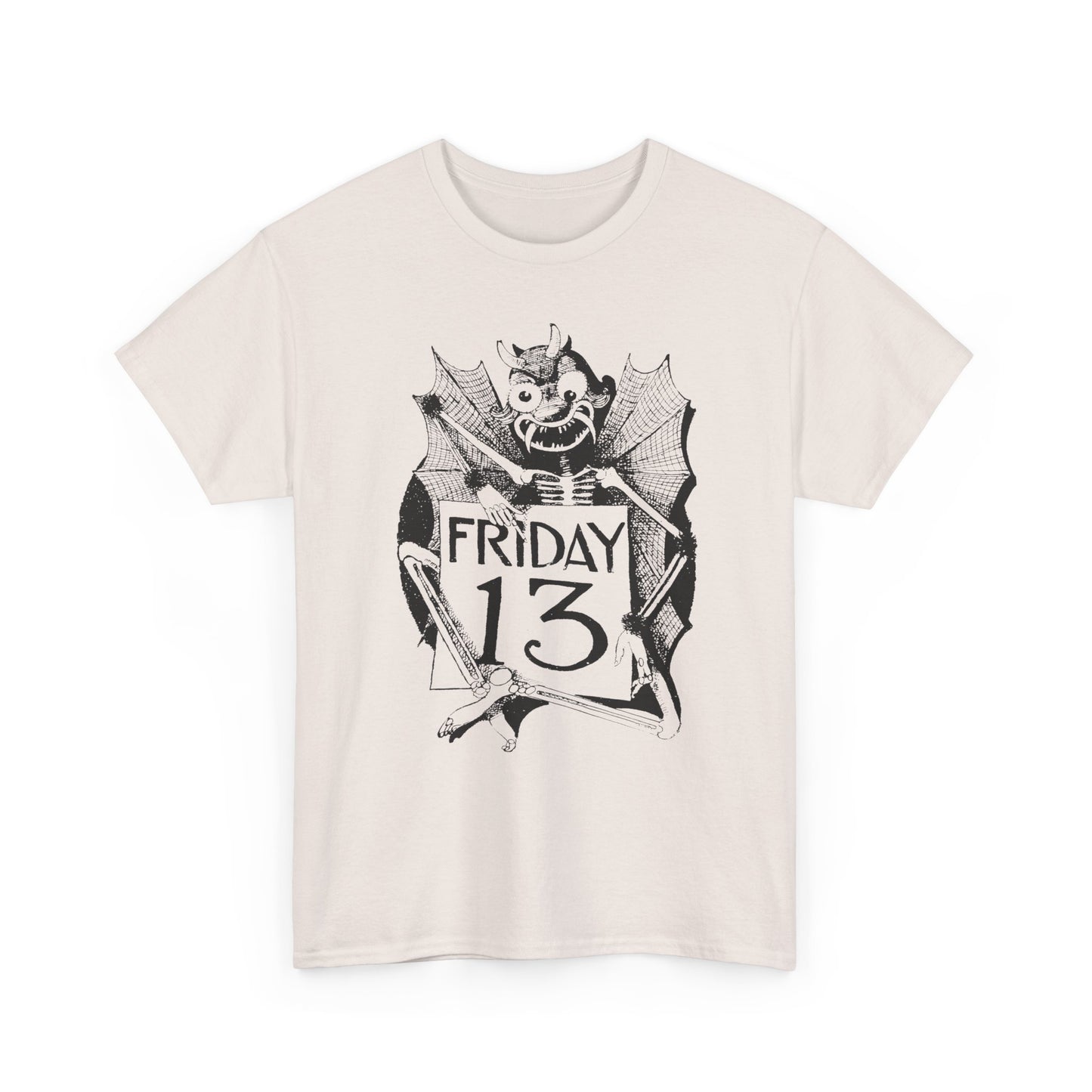 early 1900s friday the 13th jinx illustration reproduction tshirt