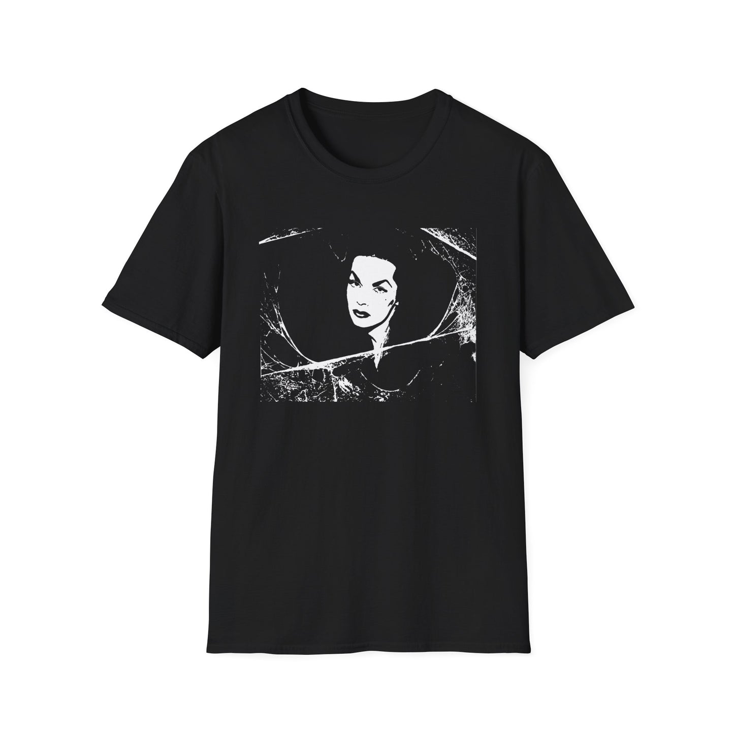 vampira from the vampira show stencil tshirt