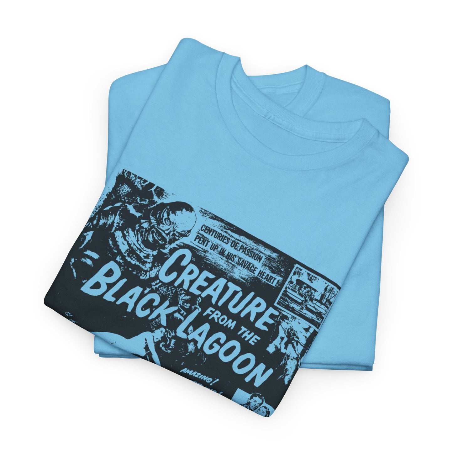 creature from the black lagoon 1954 movie poster stencil style fan art tshirt