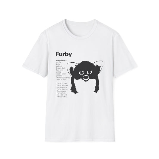 1990s furby advertisement "meet furby" fan art tshirt