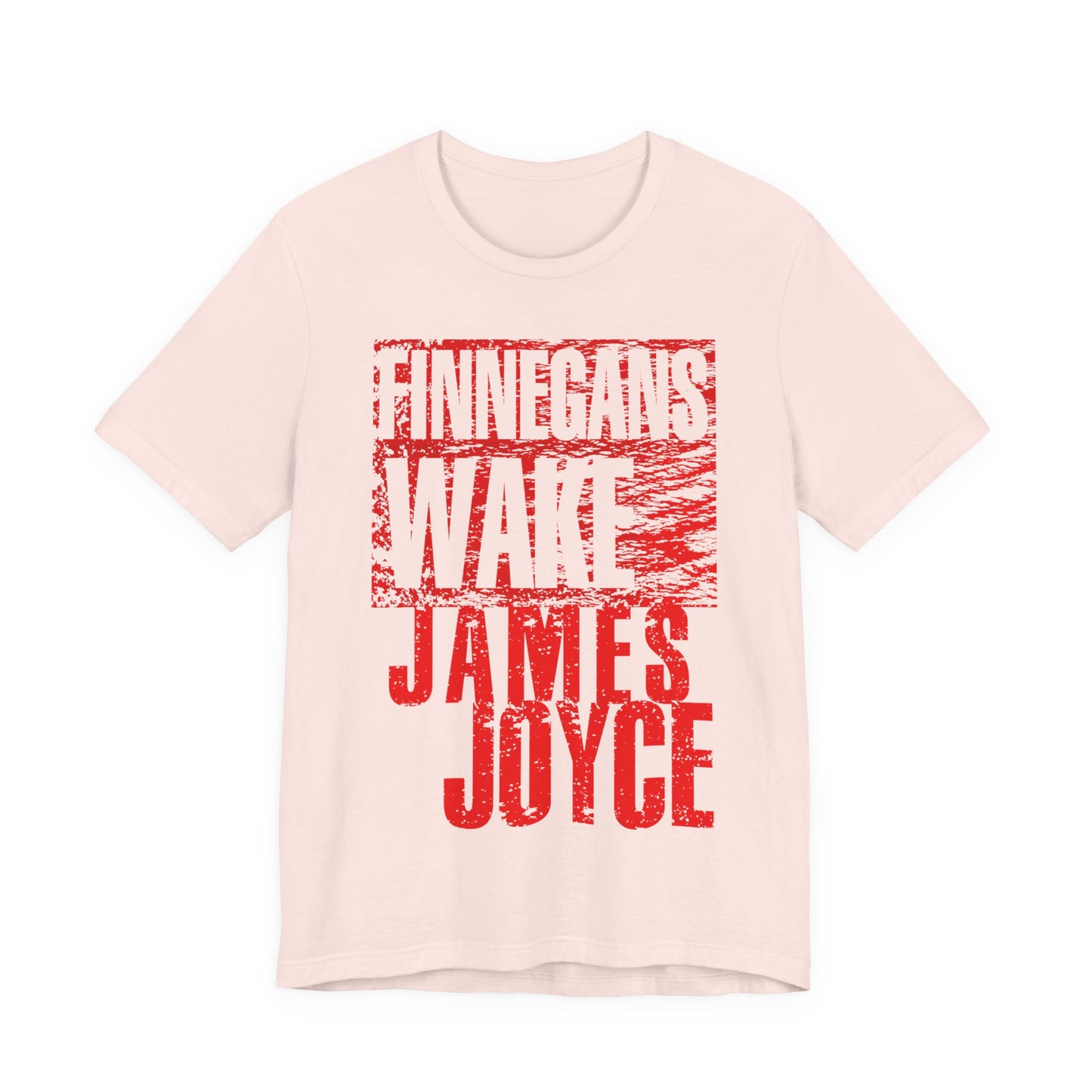 james joyce finnegans wake in red tshirt