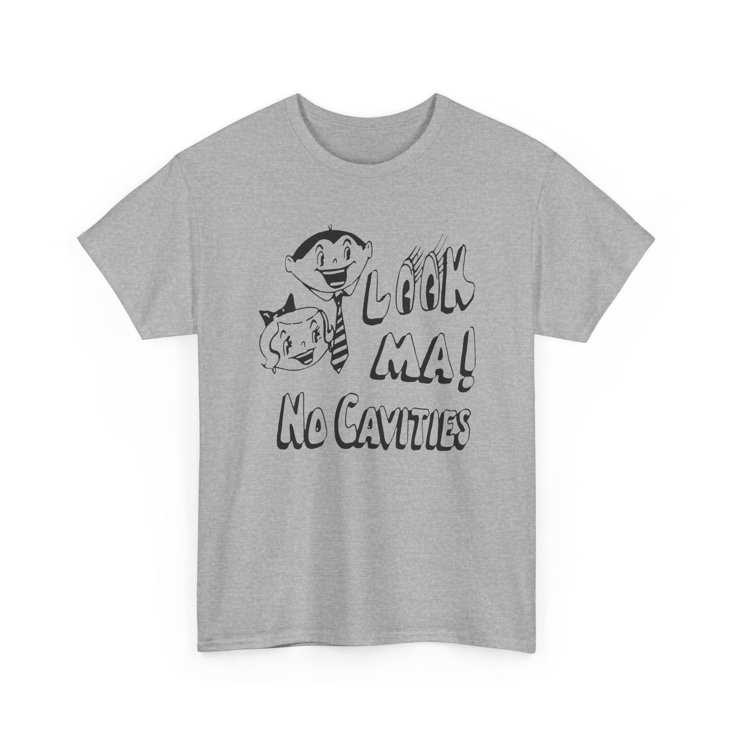 vintage look ma! no cavities reproduction tshirt