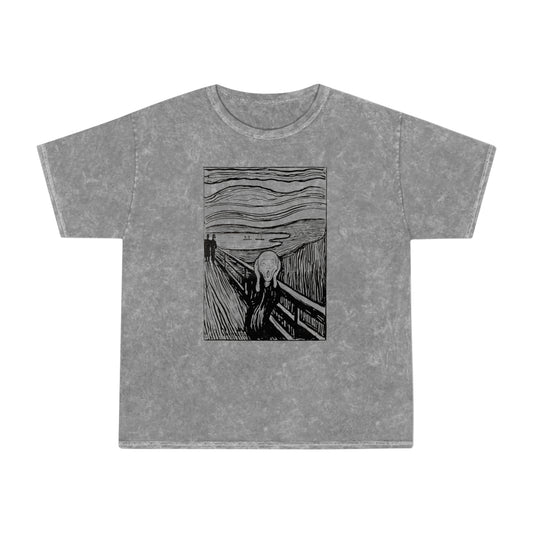 1895 lithography print of the scream by edvard munch mineral wash tshirt whatmart