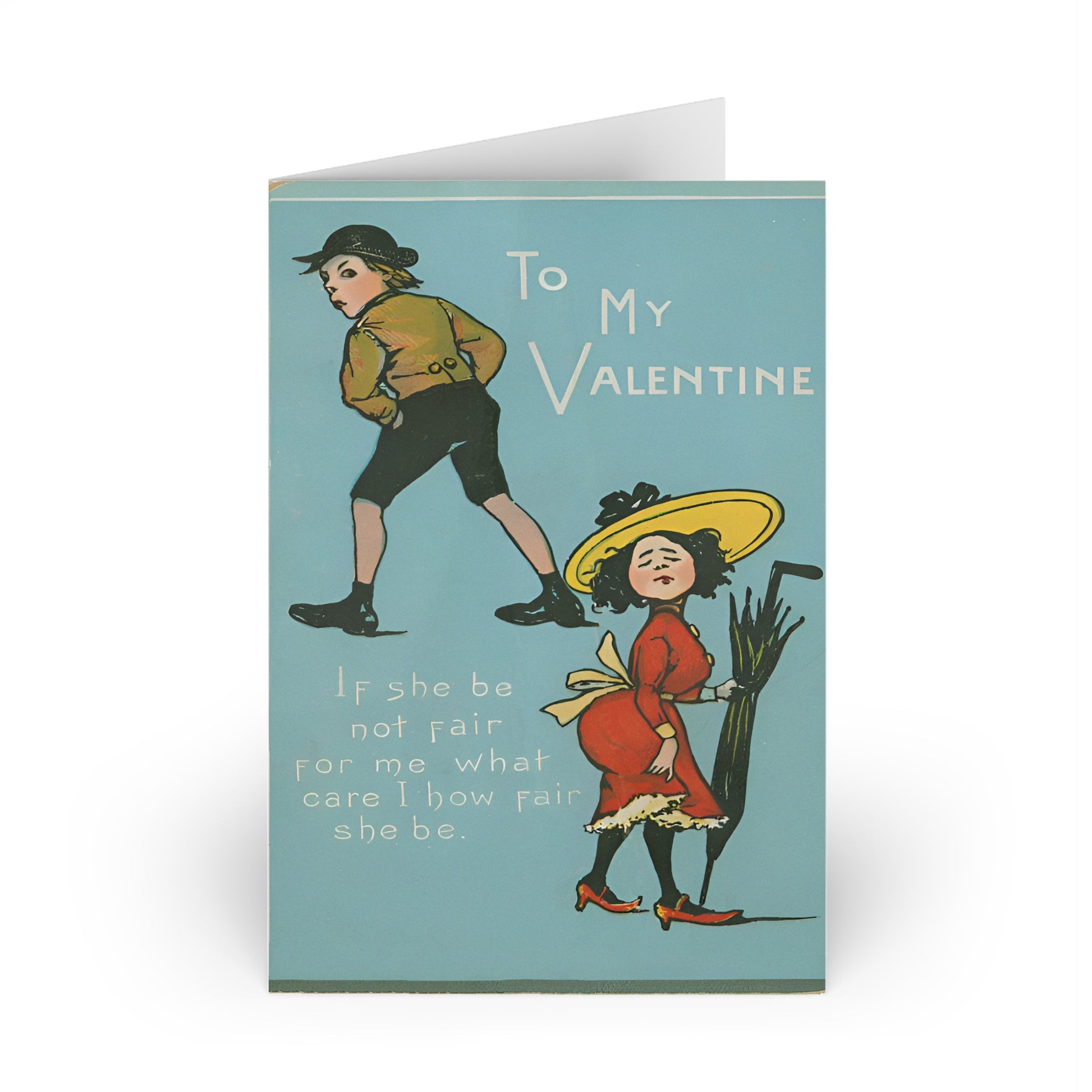 1900s era "vinegar valentine" tuck & sons reproduction blank inside greeting cards (1 or 10-pcs) whatmart