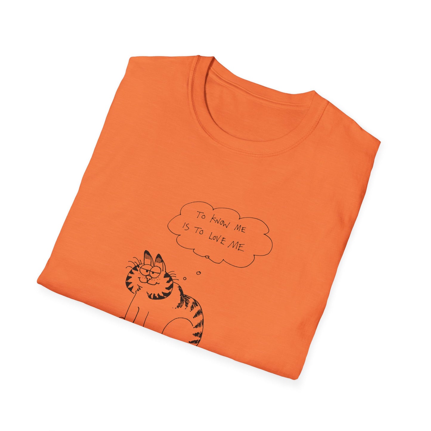 original drawing garfield fan art to know me is to love me tshirt