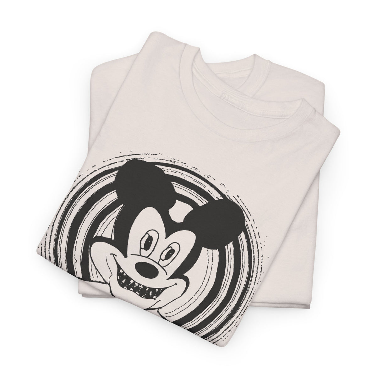 1960s british underground magazine peace sign mickey fan art edit with halo tshirt