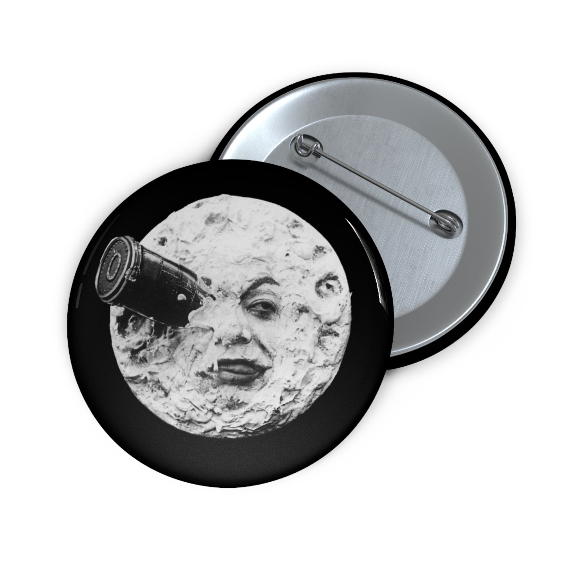 1904 le voyage dans la lune by georges méliès iconic moon image on a custom pin button whatmart