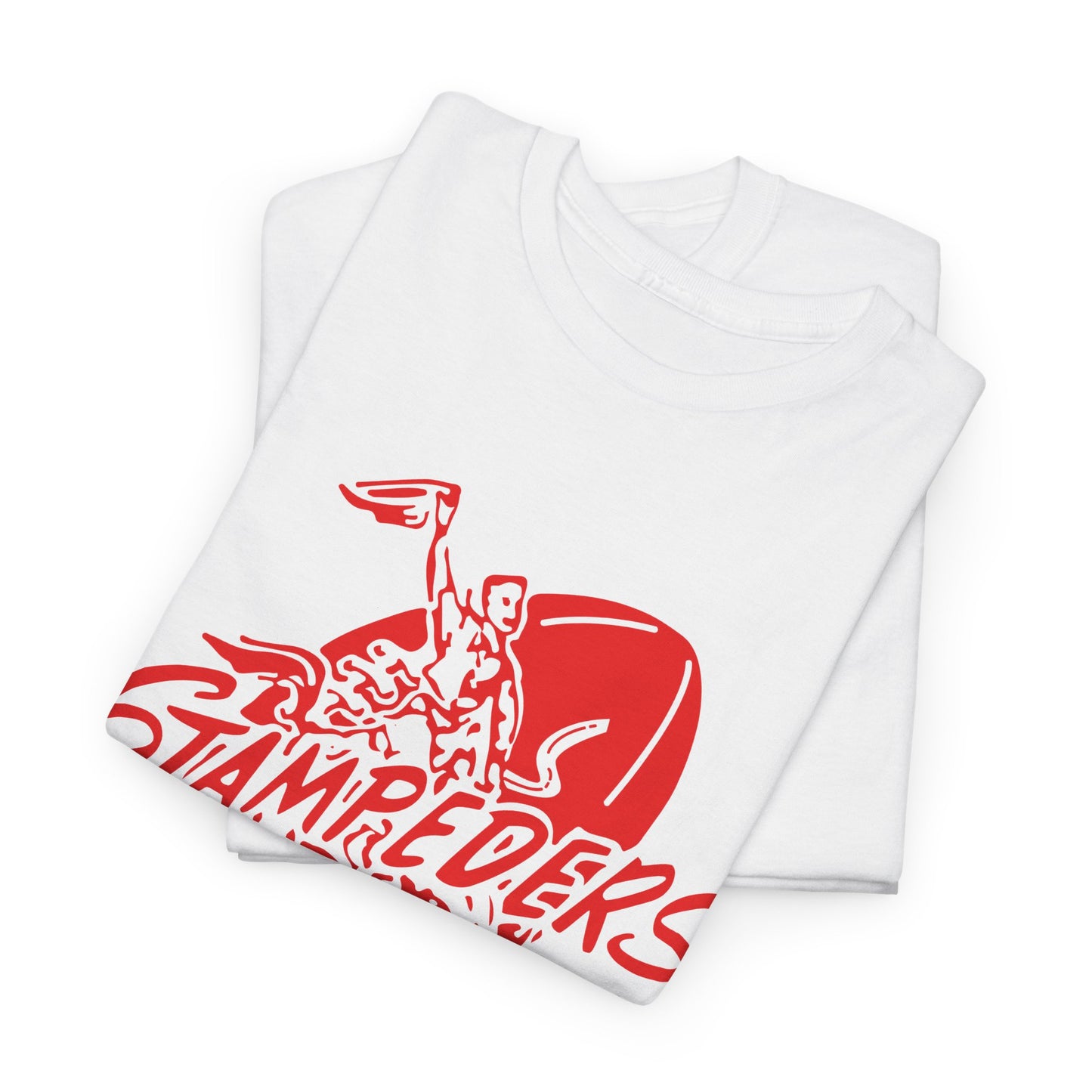 cfl calgary stampeders 1945 to 1971 vintage logo repdroduction tshirt