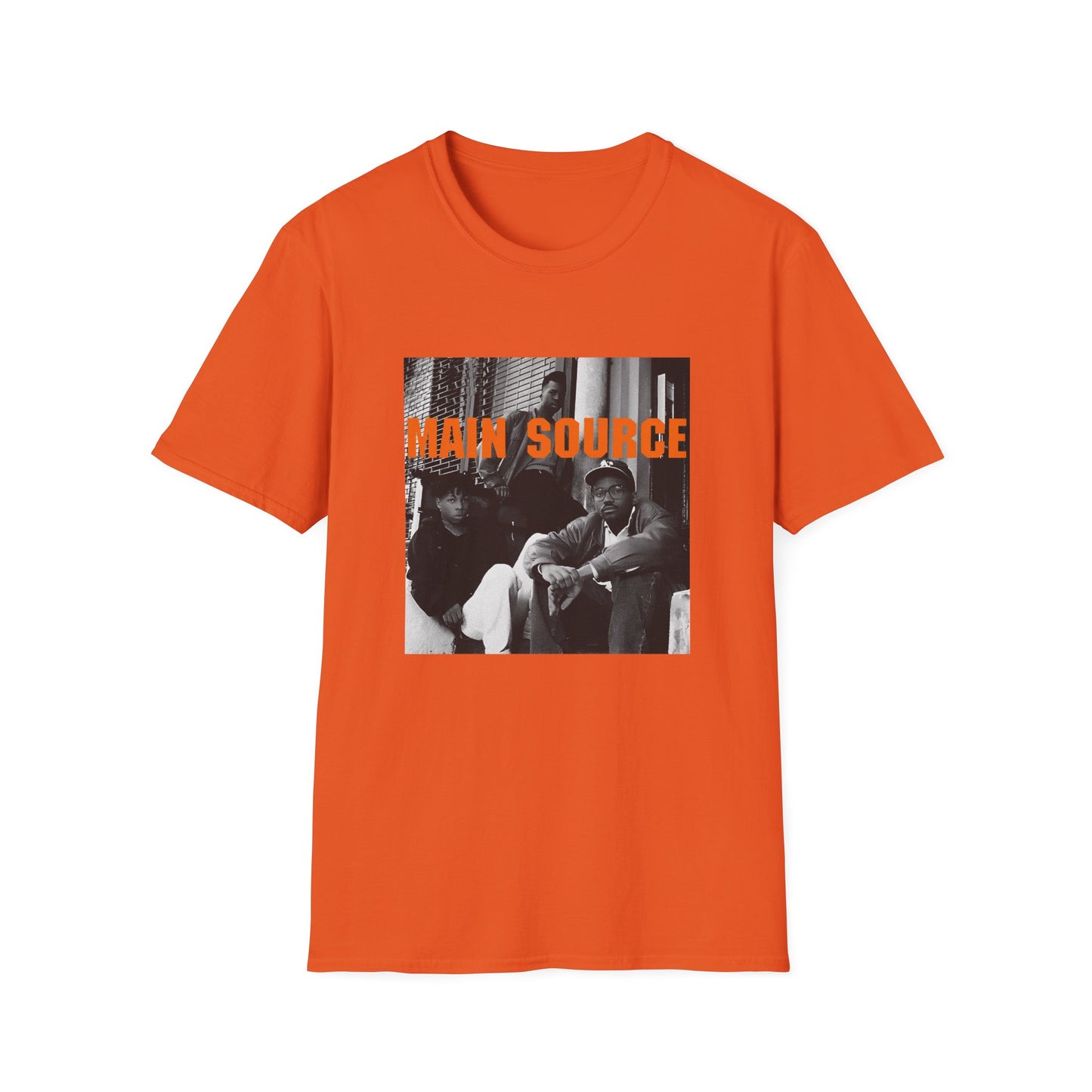main source 90s hip hop legends photo on the street tshirt