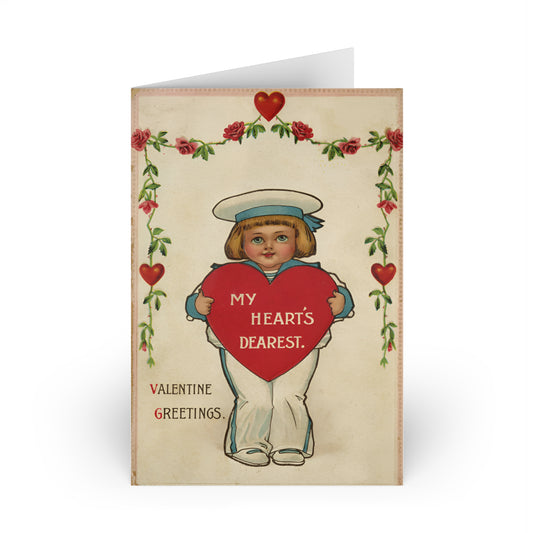 1915 reproduction valentine's day with sailor blank greeting cards (1 or 10-pcs) whatmart