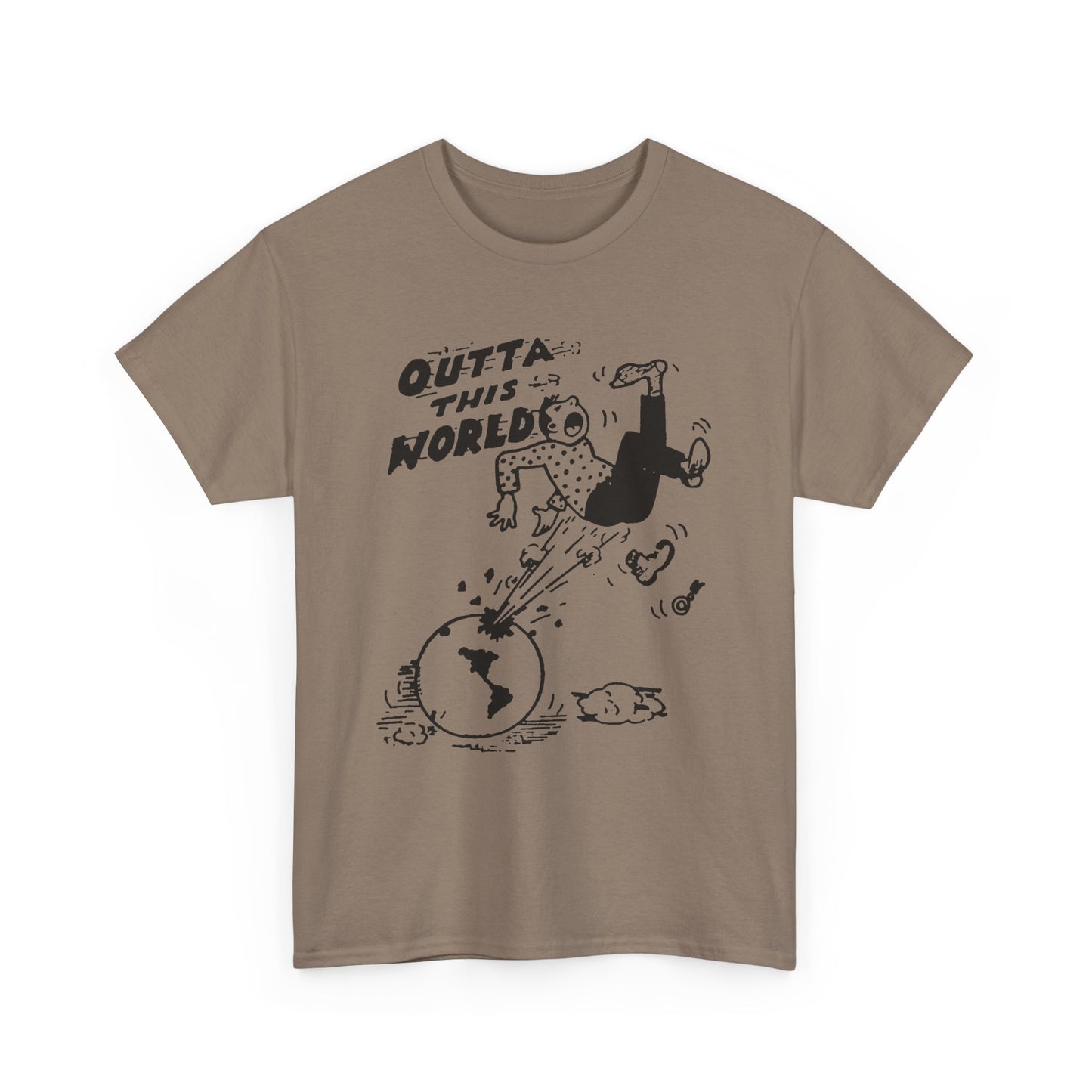 mid century burlesque advertising image outta this world tshirt
