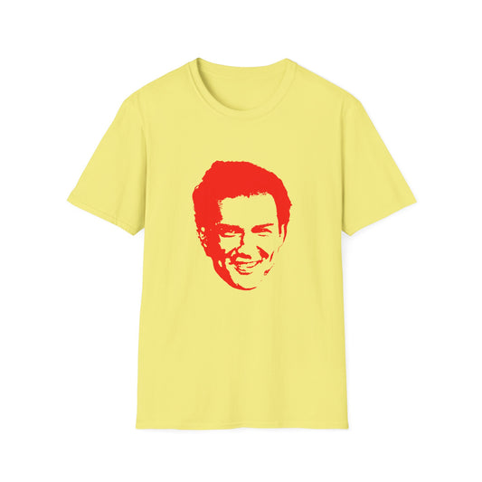 norm macdonald red stencil face tshirt