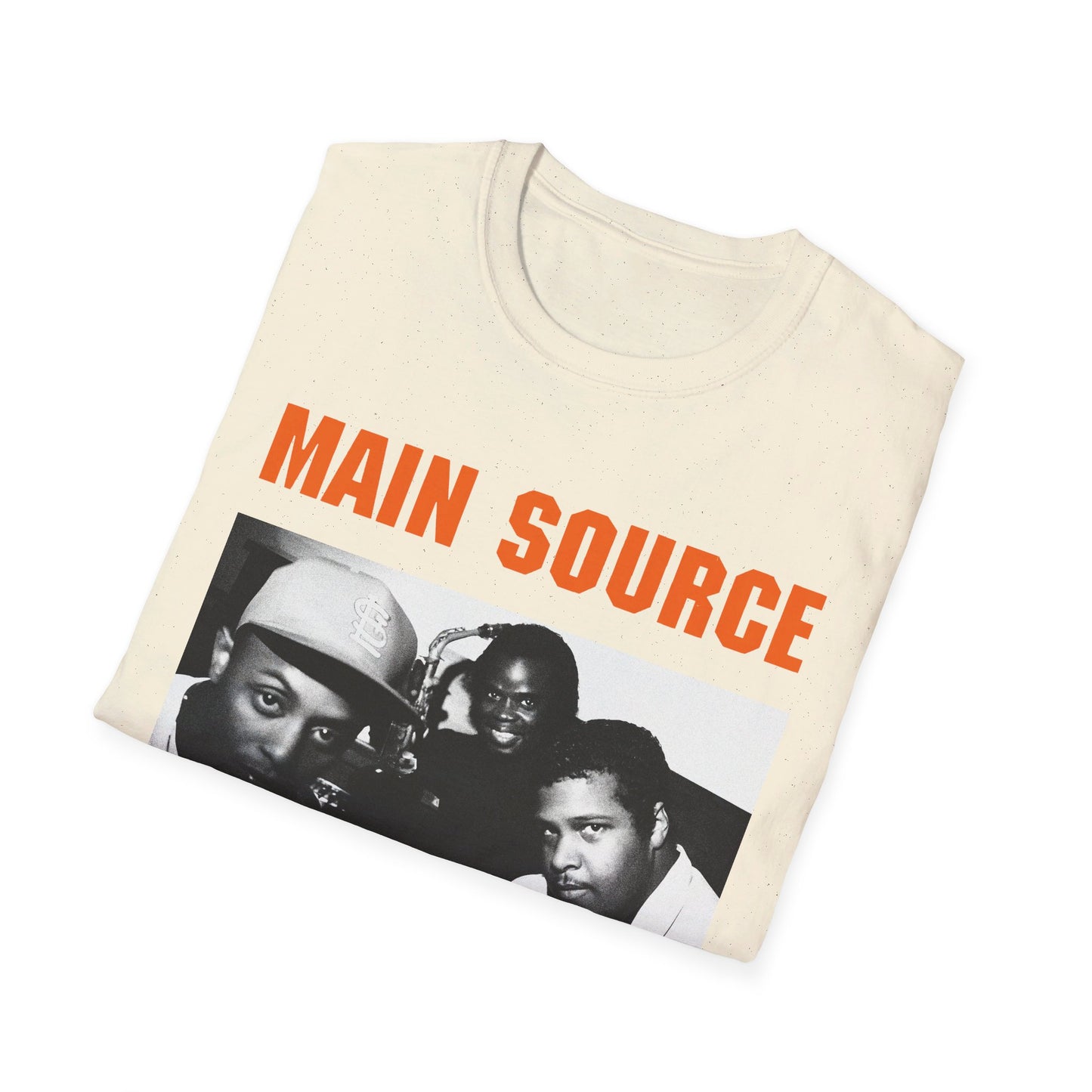 main source 90's hip hop legends photo on the couch tshirt