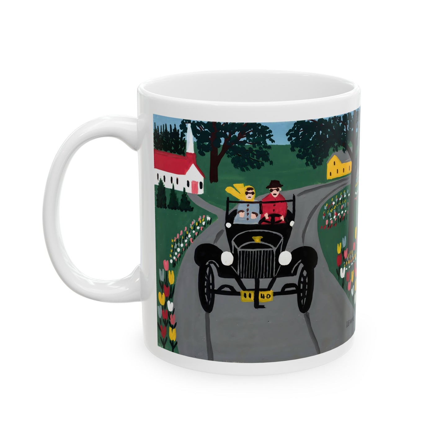 1950s maud lewis painting model t ford reproduction on a ceramic mug whatmart