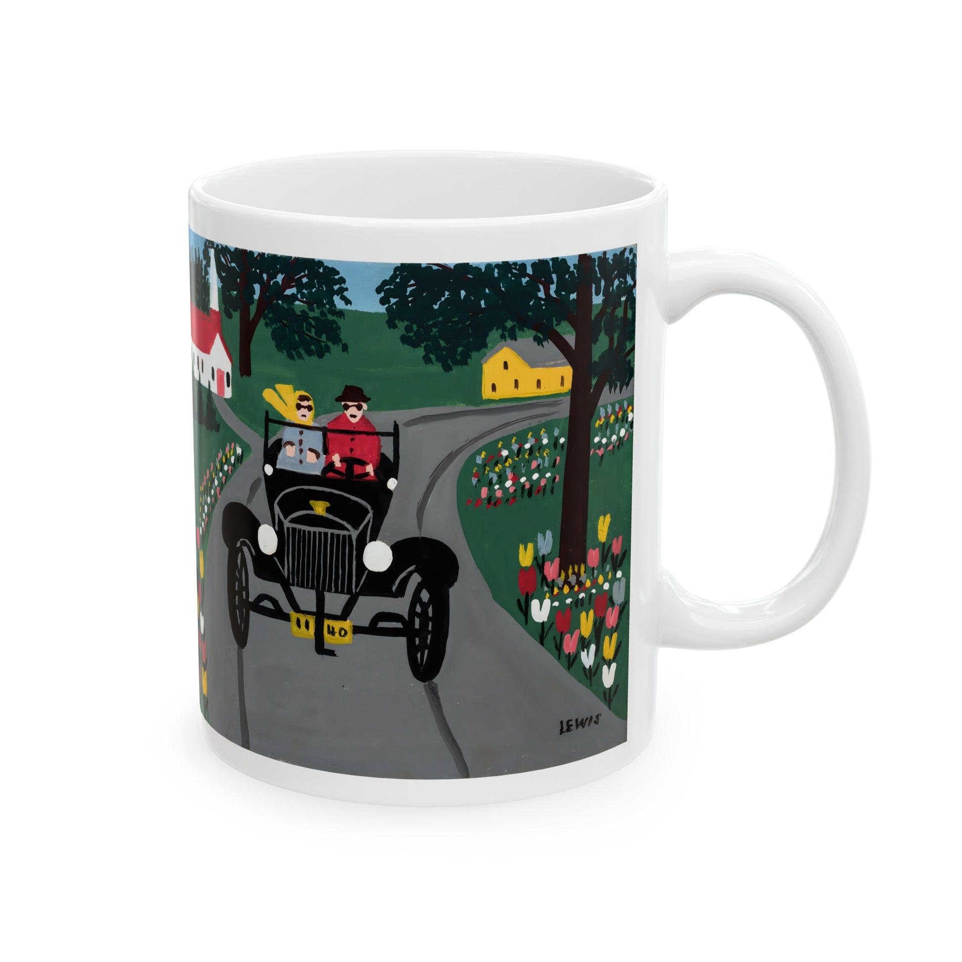 1950s maud lewis painting model t ford reproduction on a ceramic mug whatmart