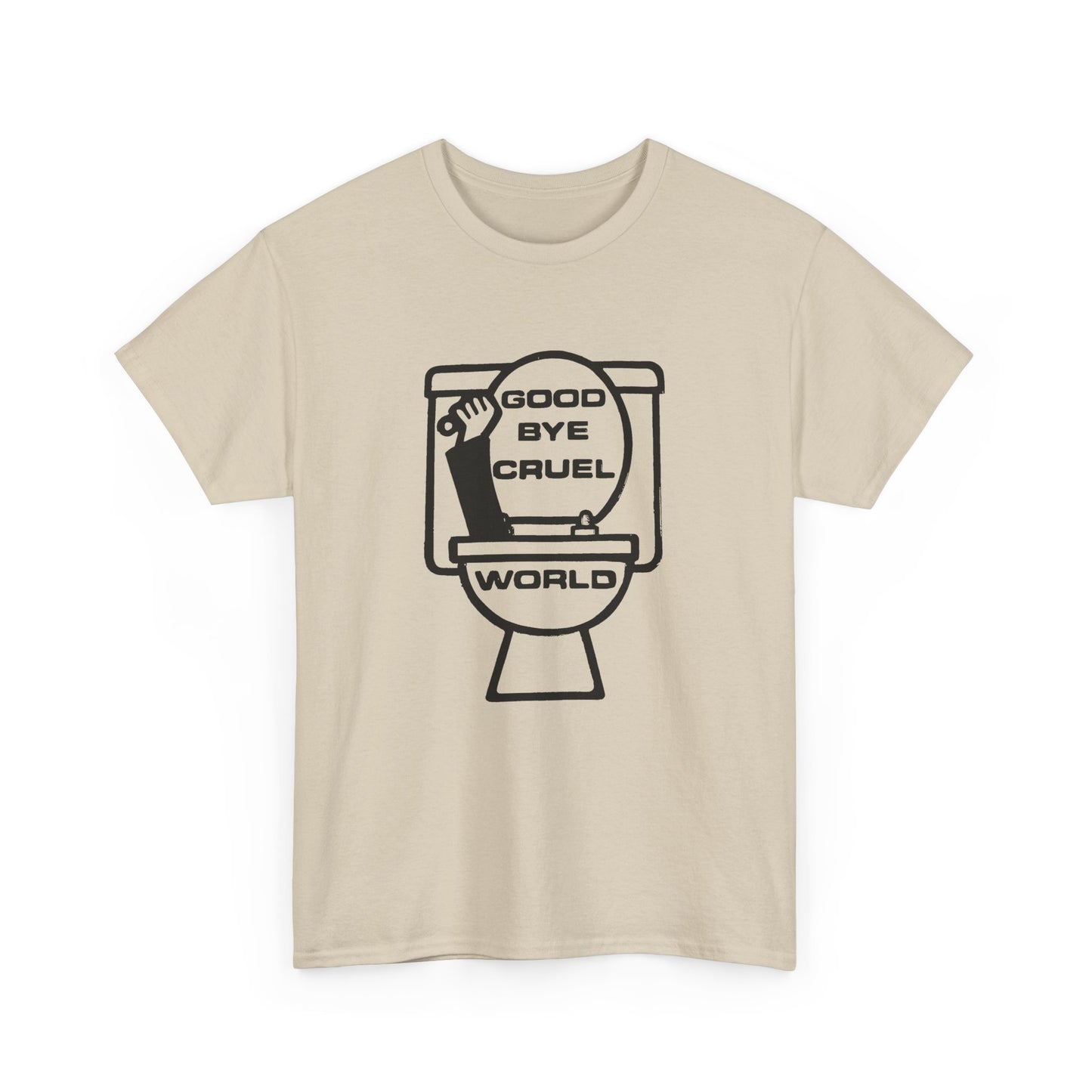 goodbye cruel world vintage reproduction design tshirt