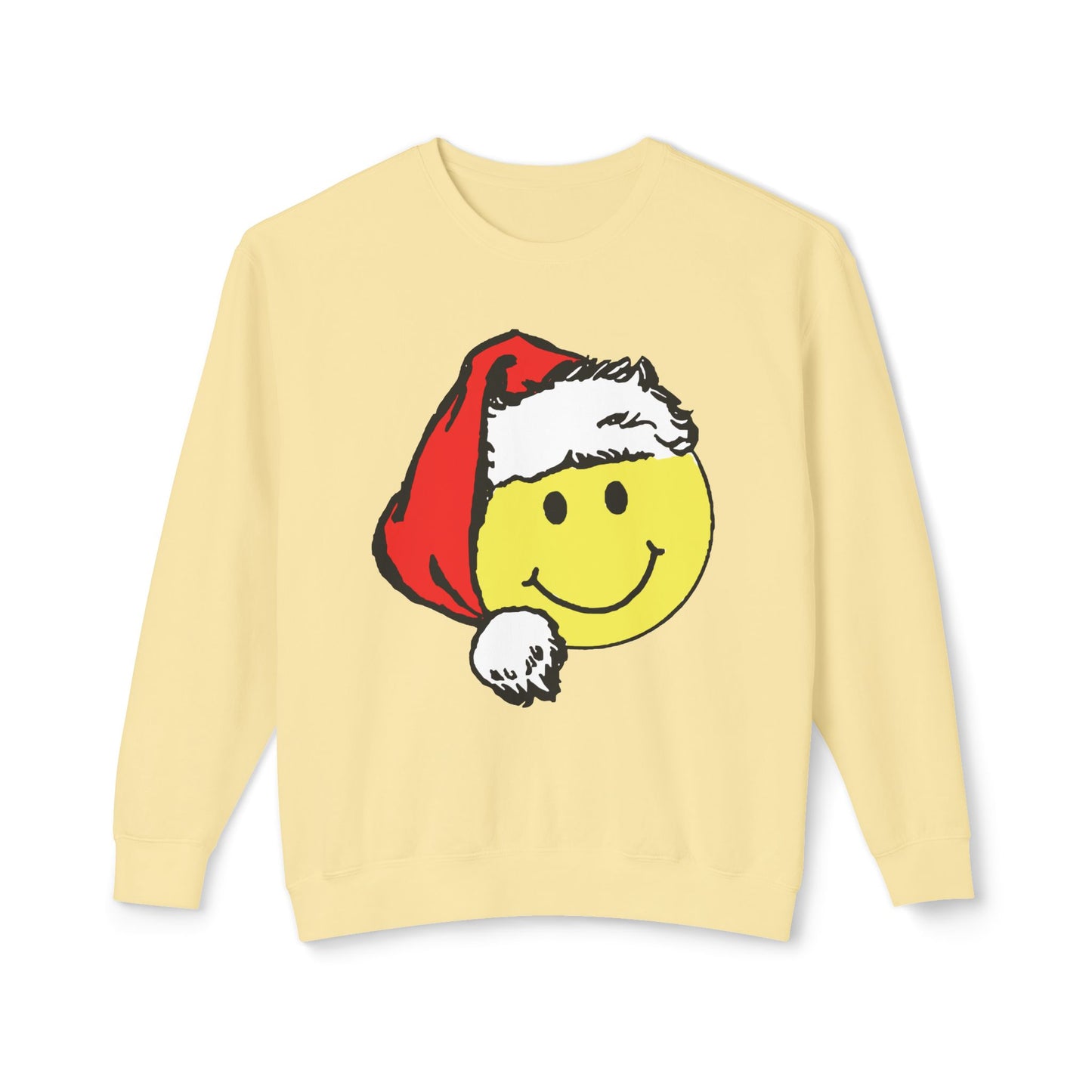 happy face santa 1980s reproduction 100% cotton sweatshirt