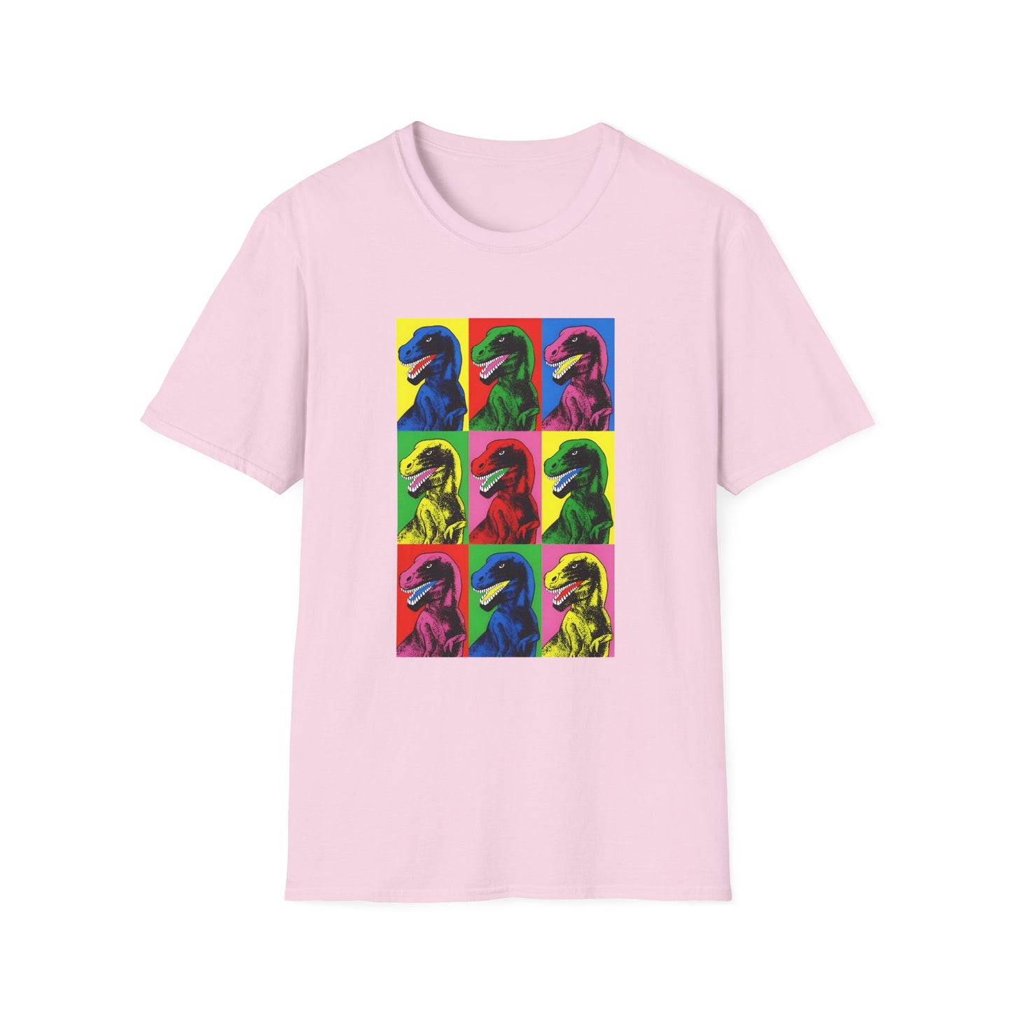 stanley desantis dinosaur pop art as worn by steven spielberg on jurassic park 1993 movie set tshirt