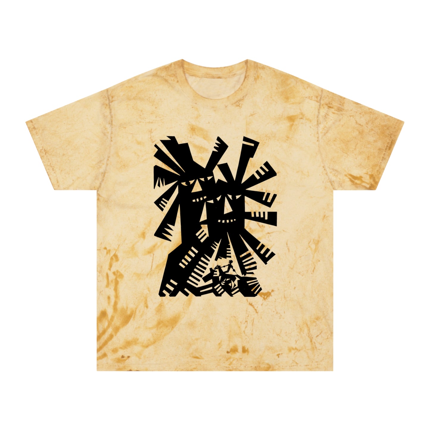 1966 don quixote windmill illustration by tadeusz michaluk unisex color blast tshirt whatmart