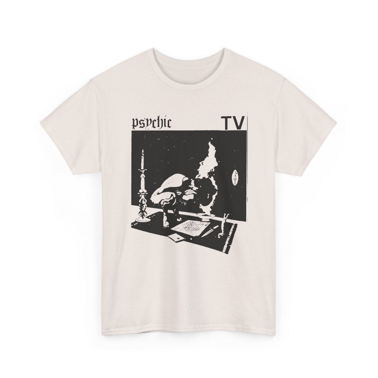 1985 cassette cover for post punk band psychic tv  tshirt