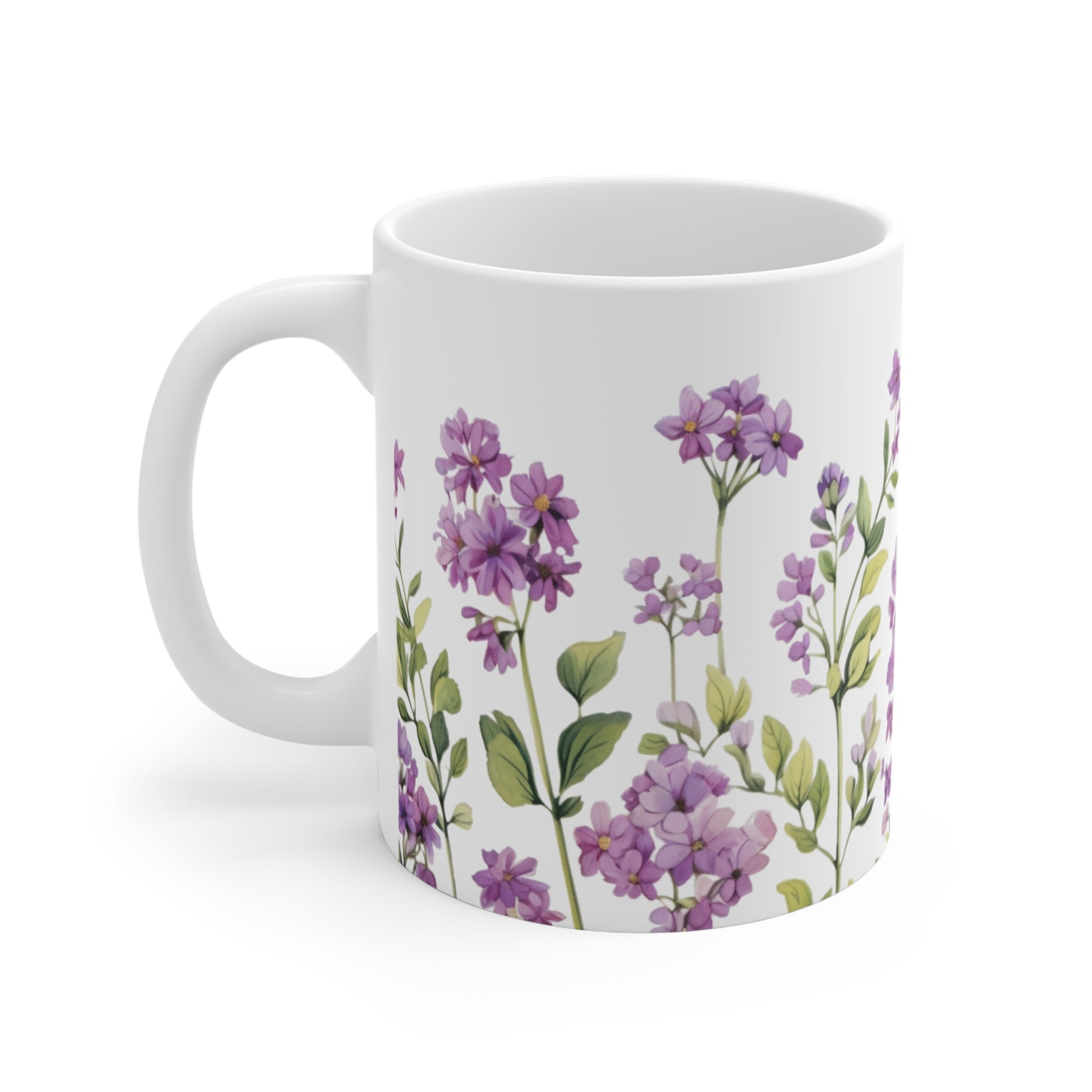 1970's wallpaper pattern style of pretty purple verbena's coffee mug whatmart